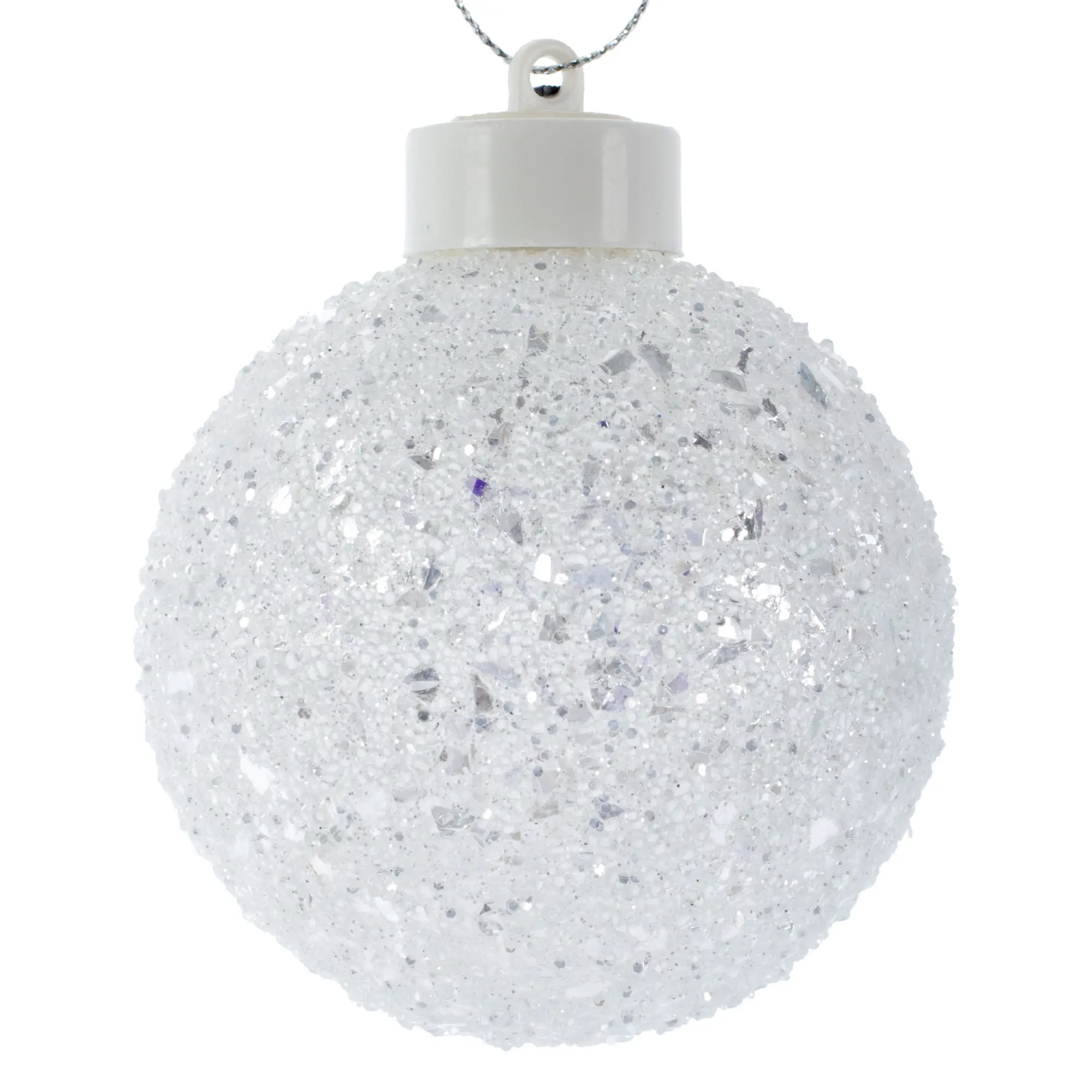 Изображение товара Шар ёлочный блестящий, 8 см, с подсветкой