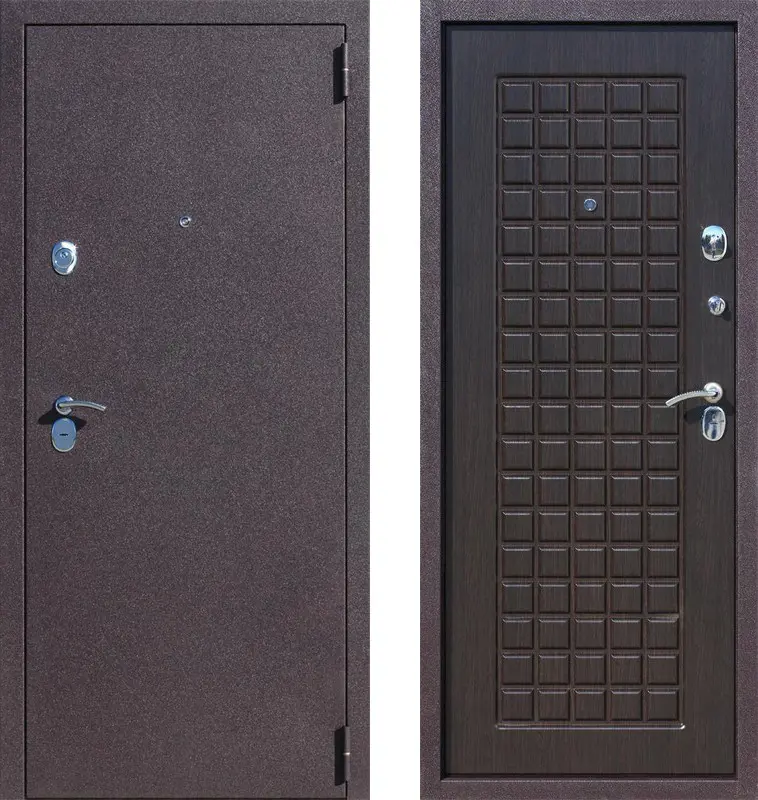 Изображение товара Входная металлическая дверь Троя Бордо, 960 мм, правая, с МДФ панелью и 2 замками