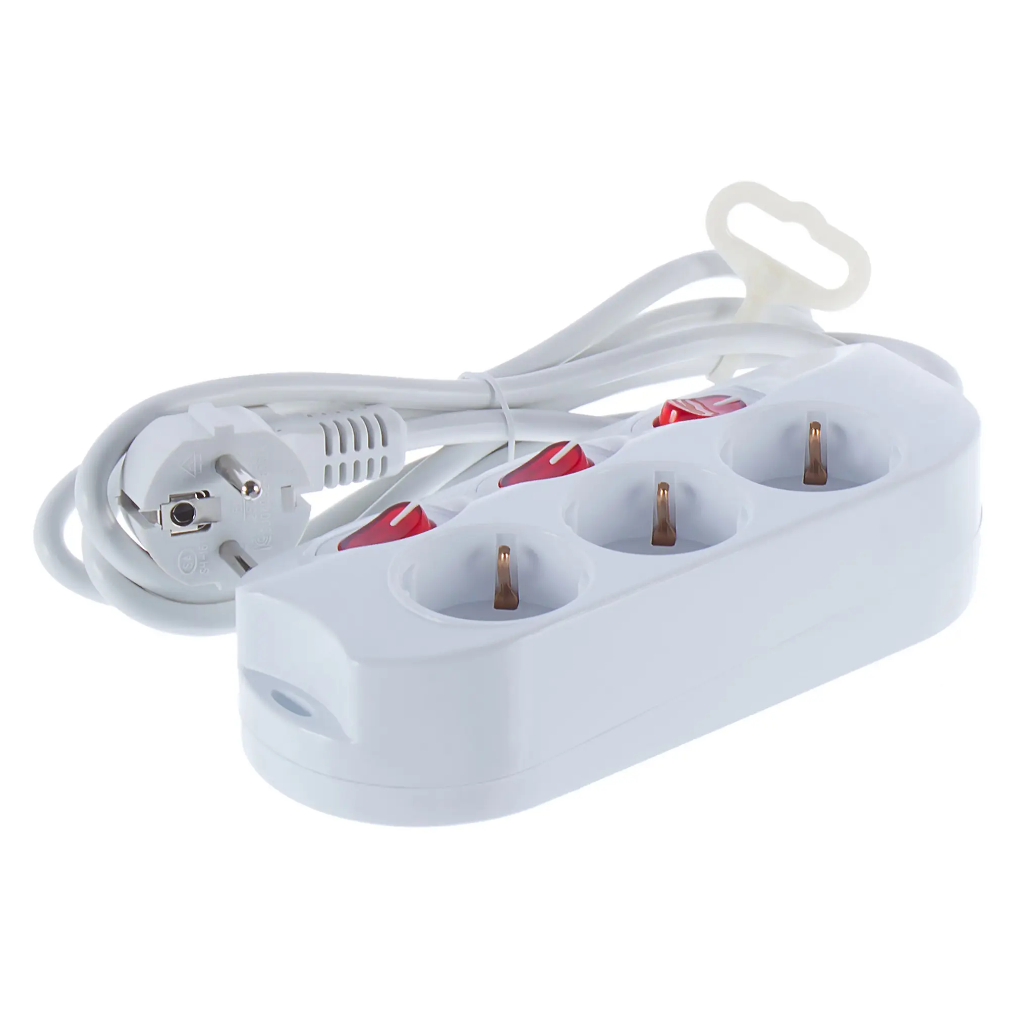 Изображение товара Удлинитель бытовой Старт 3 розетки с заземлением 3x1 мм 1.5 м 3500 Вт цвет белый