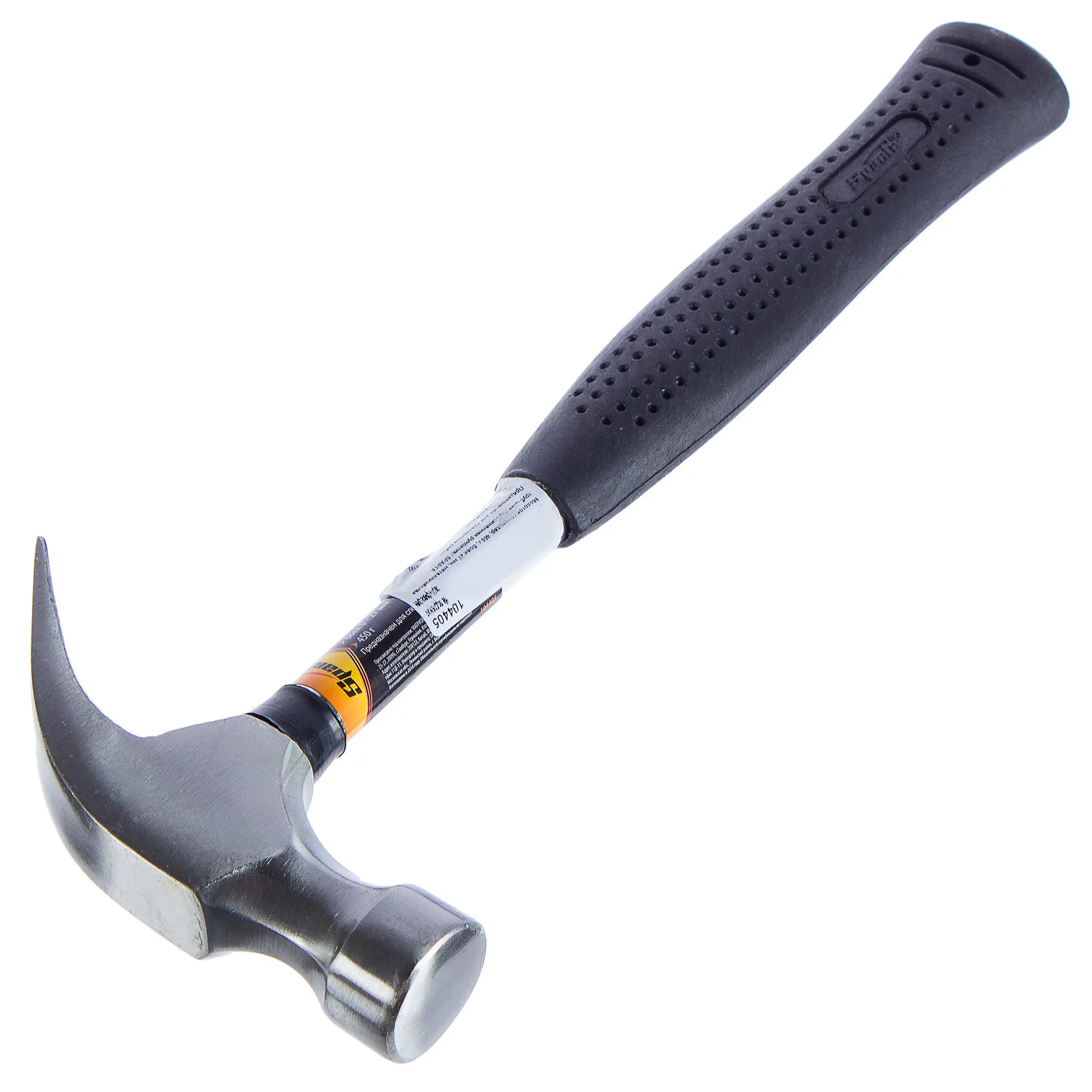 Изображение товара Молоток-гвоздодер Sparta 104405 обрезиненная рукоятка 450 г