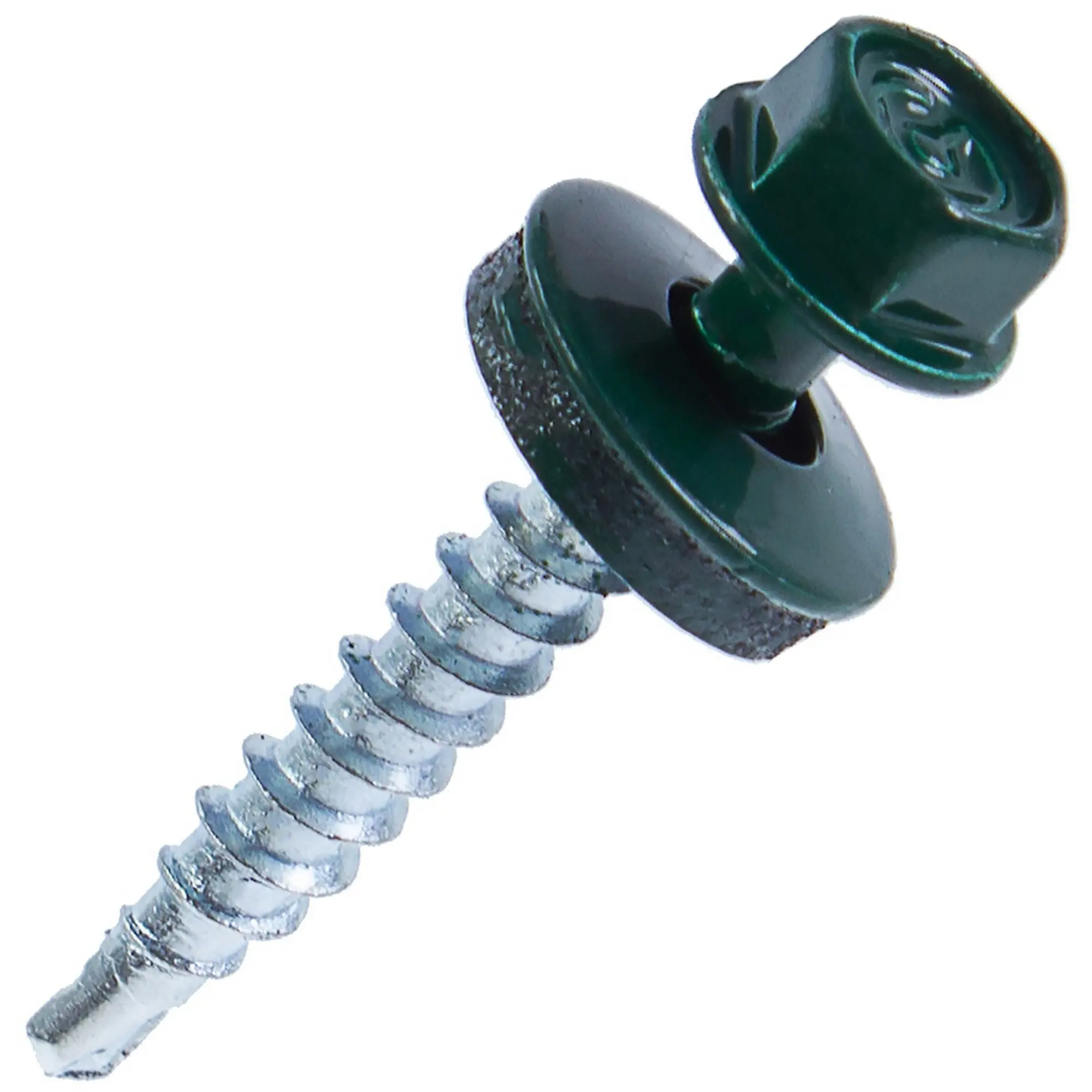 Изображение товара Саморезы металл-дерево 4.8x35 мм цвет зелёный, 150 шт.