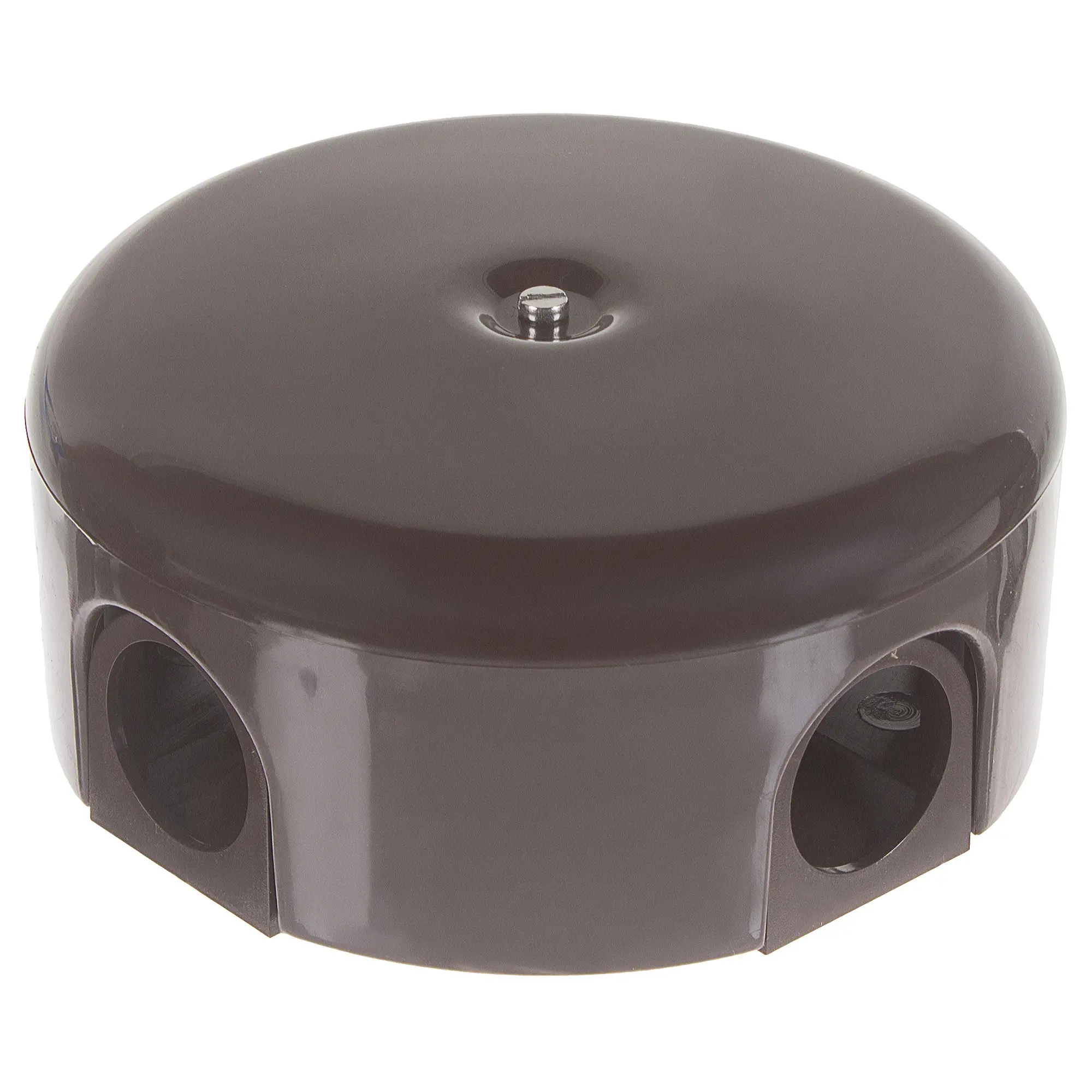 Изображение товара Распределительная коробка открытая Electraline D110x50 мм 4 ввода IP20 цвет коричневый