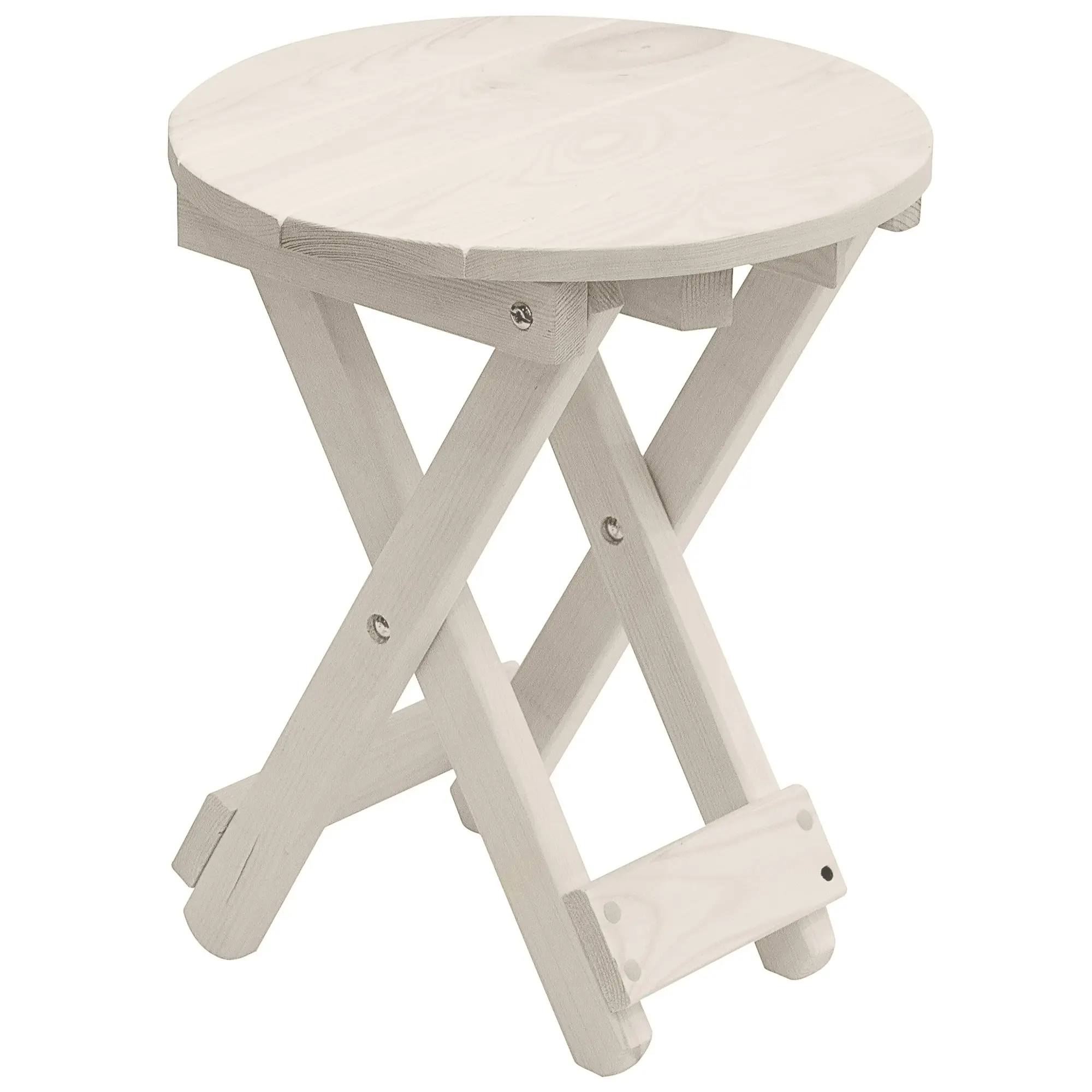 Изображение товара Круглый складной табурет Бриз для дачи и пикника, натуральный дизайн