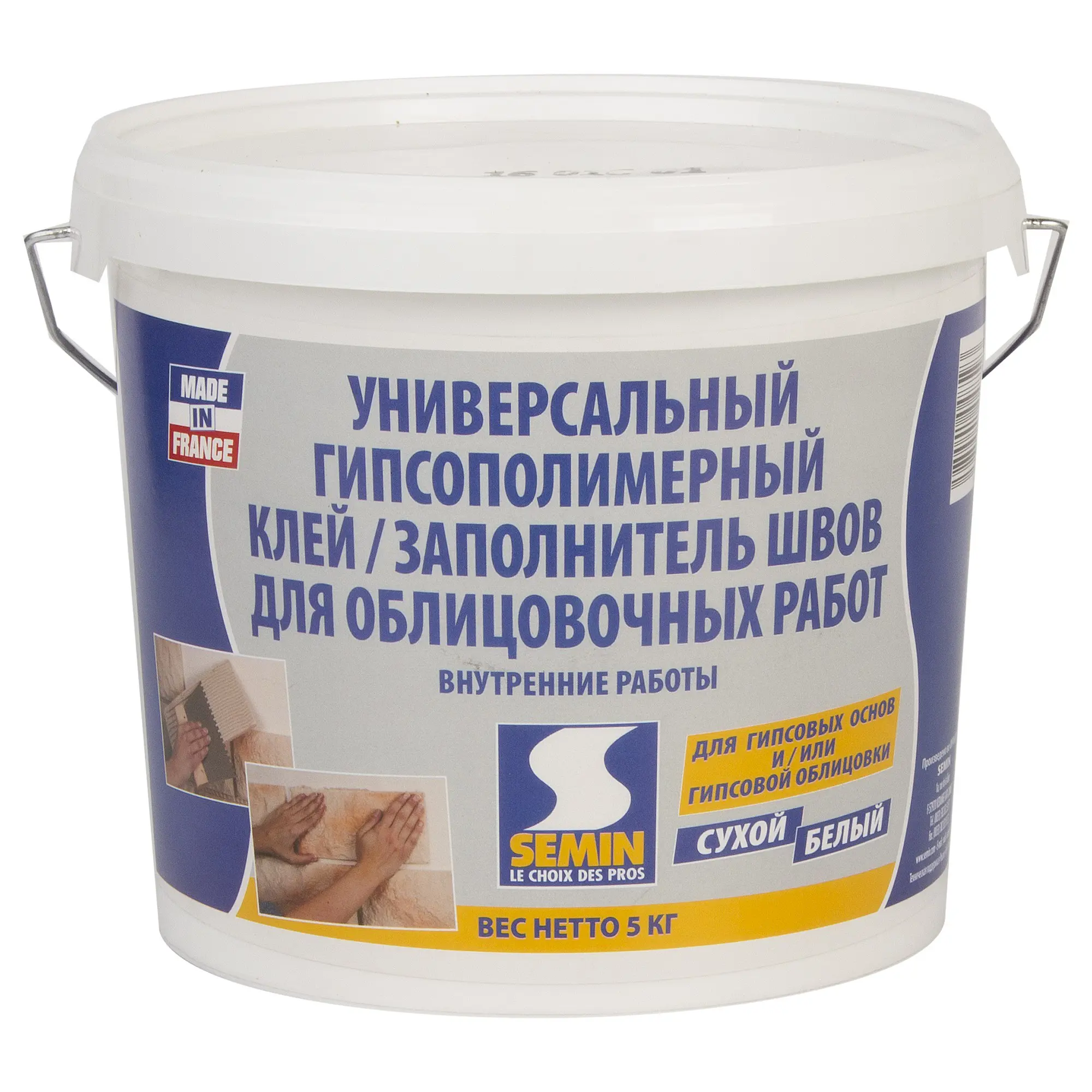 Изображение товара Клей гипсовый для заполнения швов и облицовочных работ, 5 кг