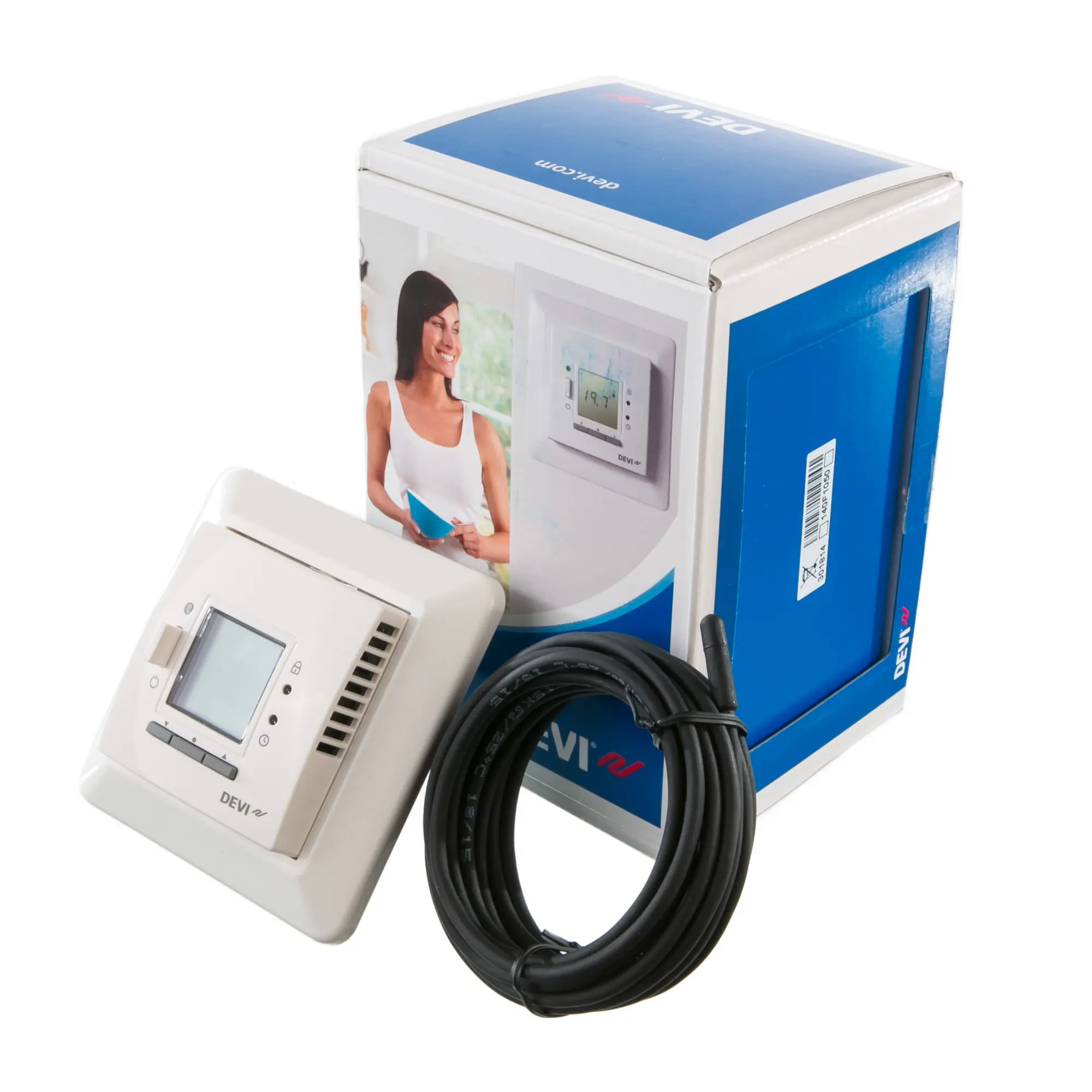 Изображение товара Терморегулятор для теплого пола Devireg 535 цифровой, 3500 Вт, цвет белый