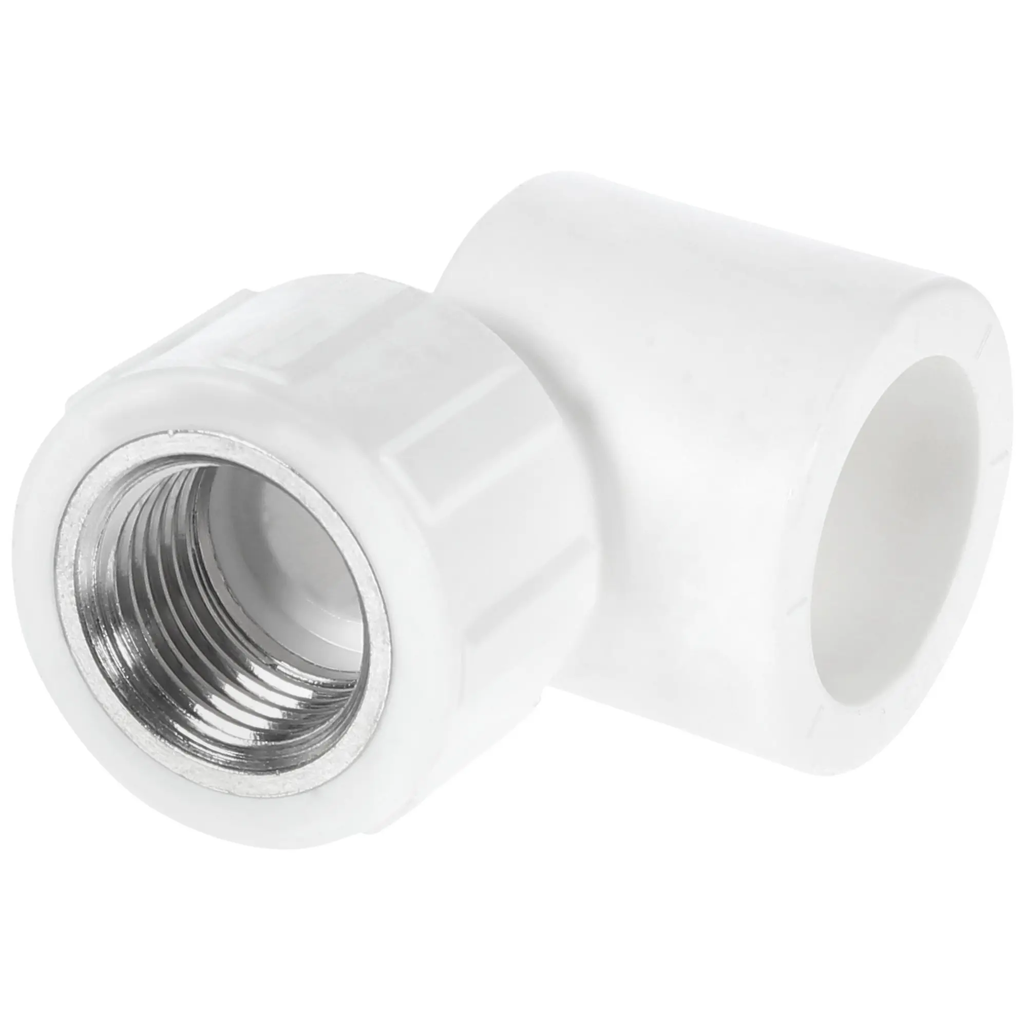 Изображение товара Угол комбинированный 90° Политэк 1/2"x25 мм ВР полипропилен