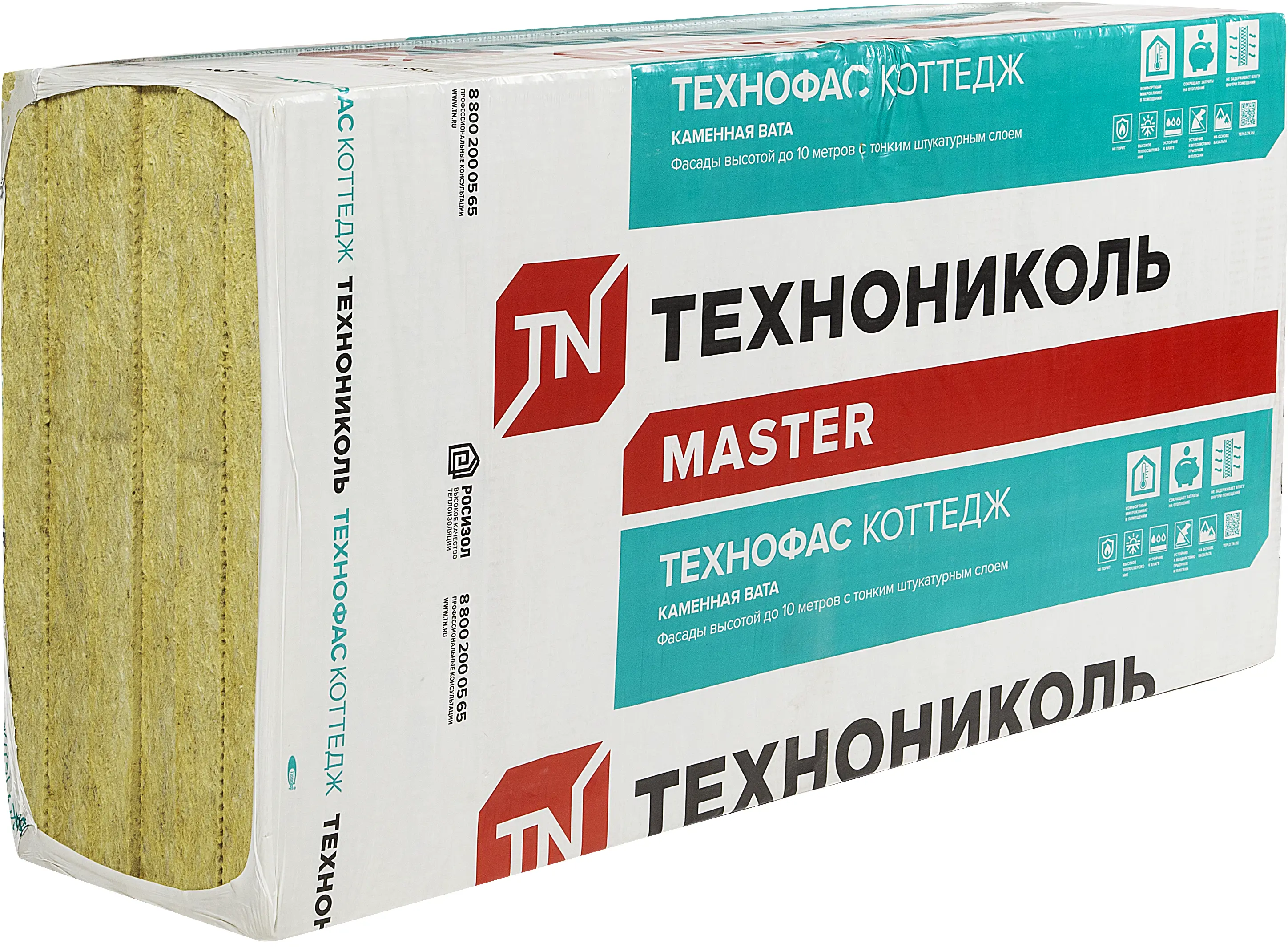 Изображение товара Каменная вата ТехноФас Коттедж 50 мм для стен