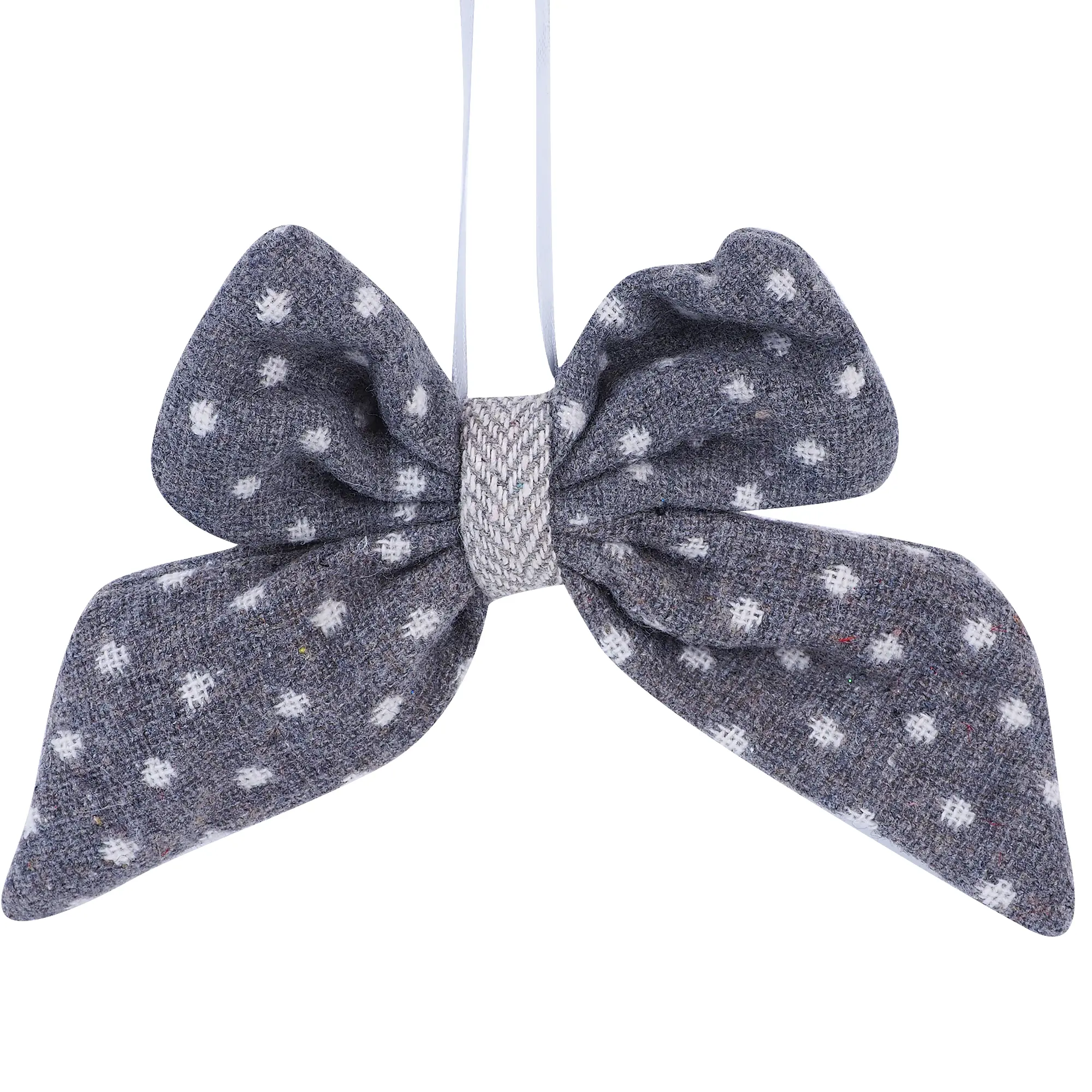 Изображение товара Ёлочное украшение «Бант серый маленький»