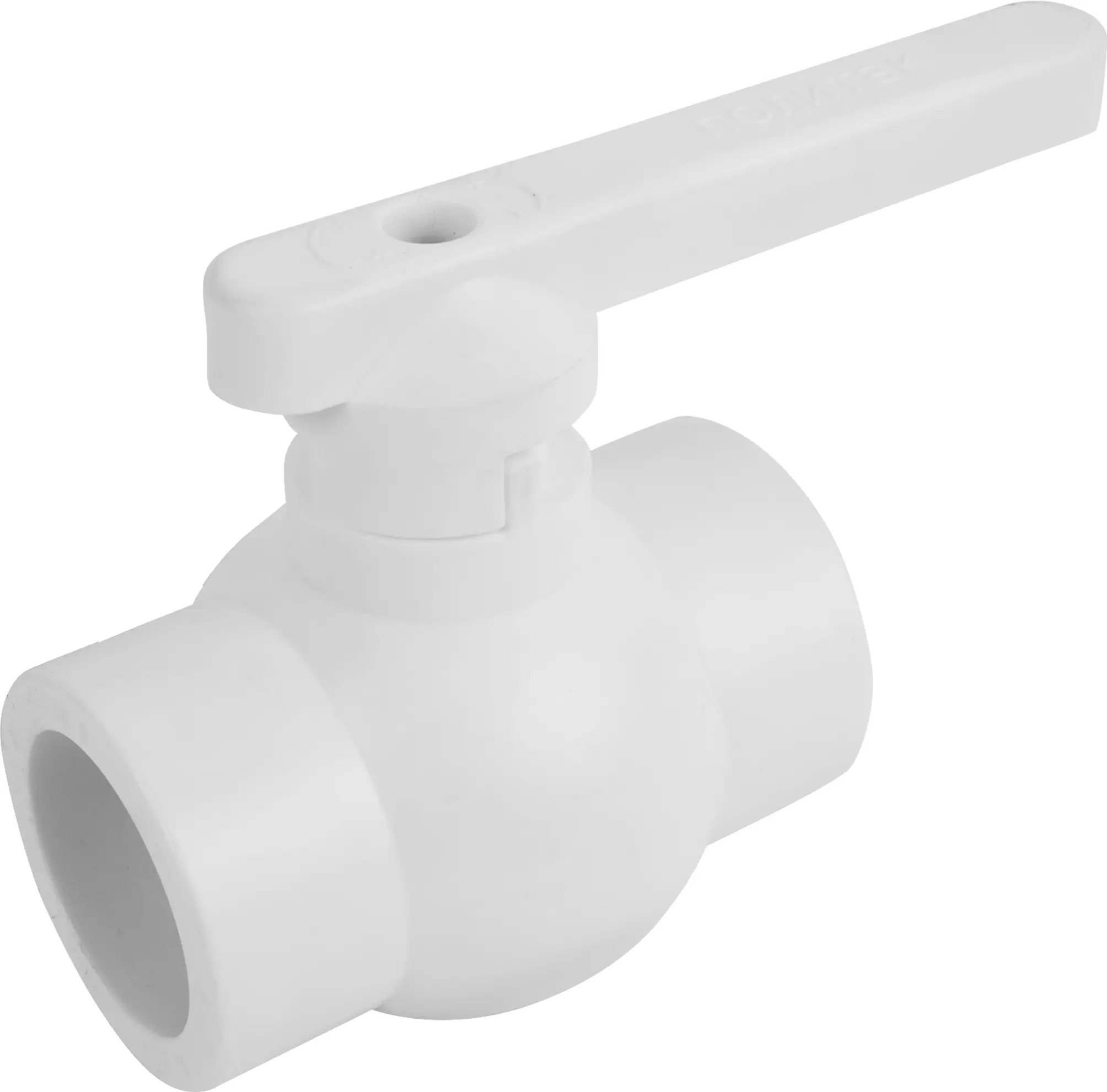 Изображение товара Кран шаровой Политэк PN25 32 мм полипропилен с ручкой флажок