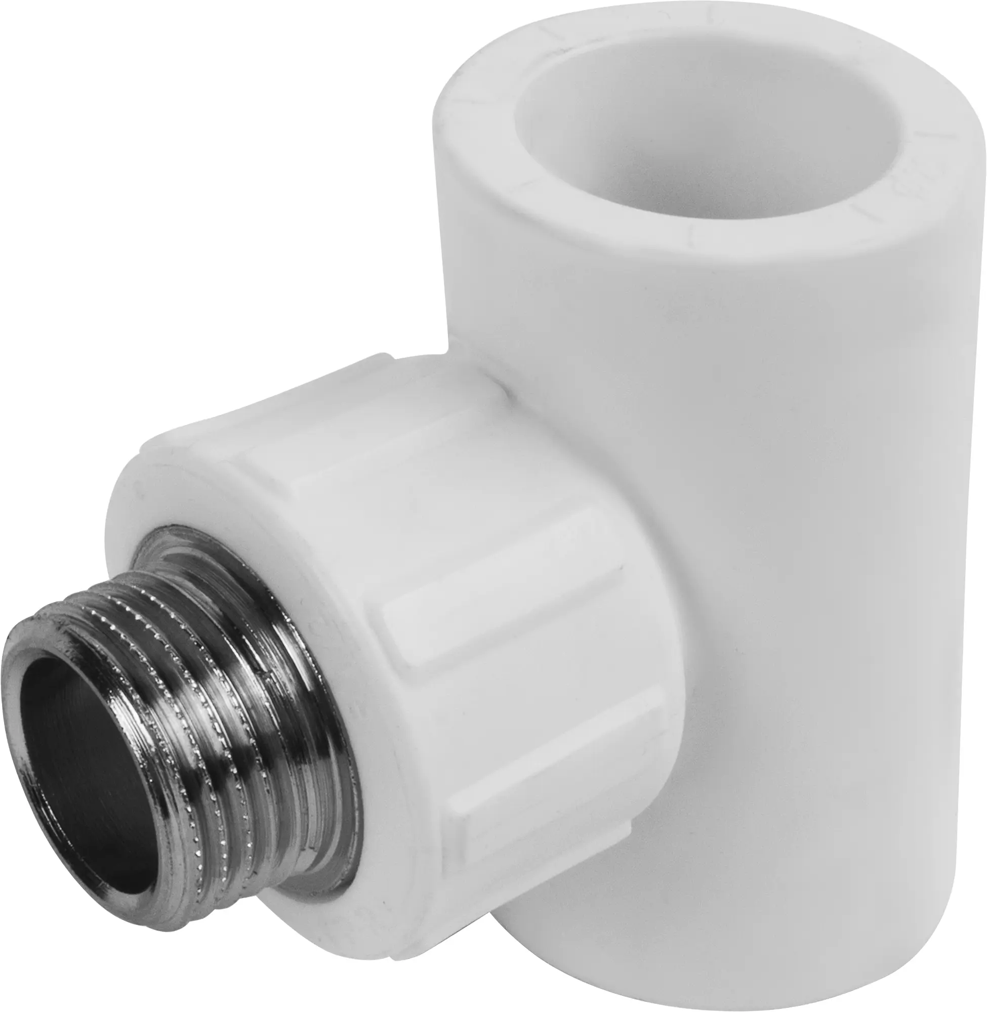 Изображение товара Тройник комбинированный Политэк 25x1/2"x25 мм для водопровода и отопления