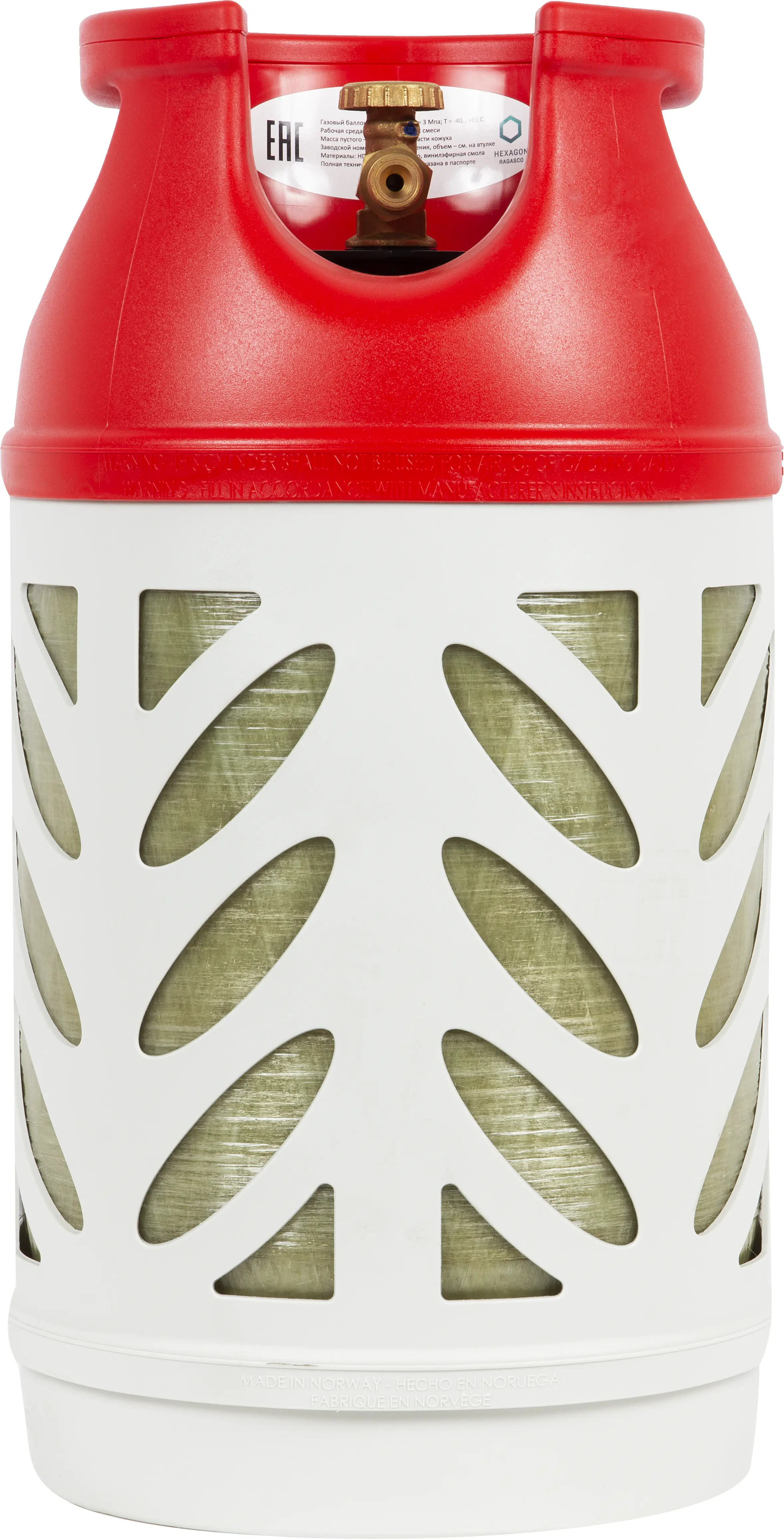 Изображение товара Газовый баллон Hexagon Ragasco композитно-полимерный 24.5 л стекловолокно