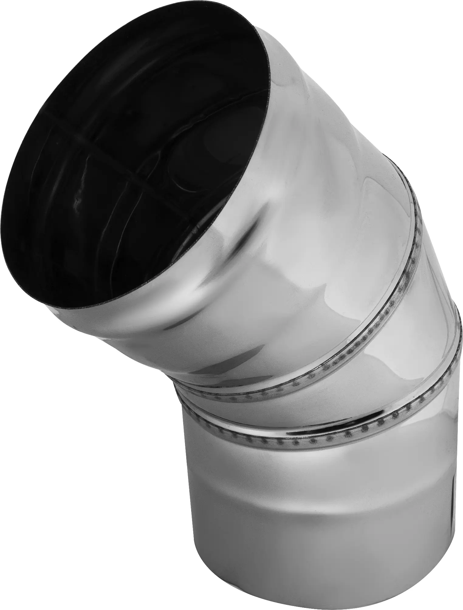 Изображение товара Колено 3-секционное Ferrum430 для дымохода 135° угол