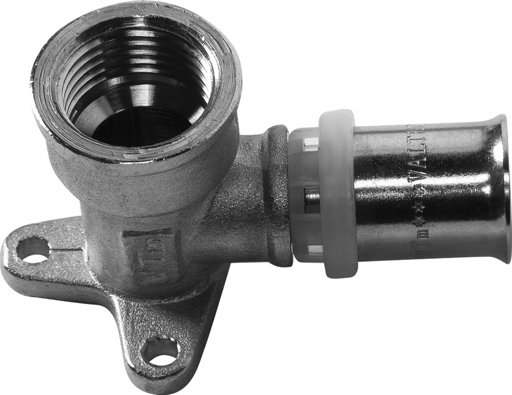 Изображение товара Водорозетка Valtec 1/2"x16 мм латунь никелированная для водоснабжения