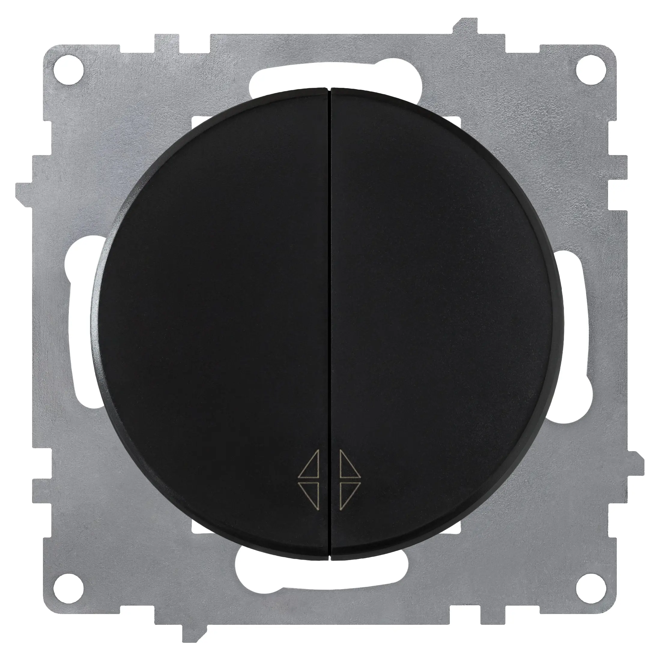 Изображение товара Встраиваемый переключатель Florence с 2 клавишами черный потолочный/стенной монтаж