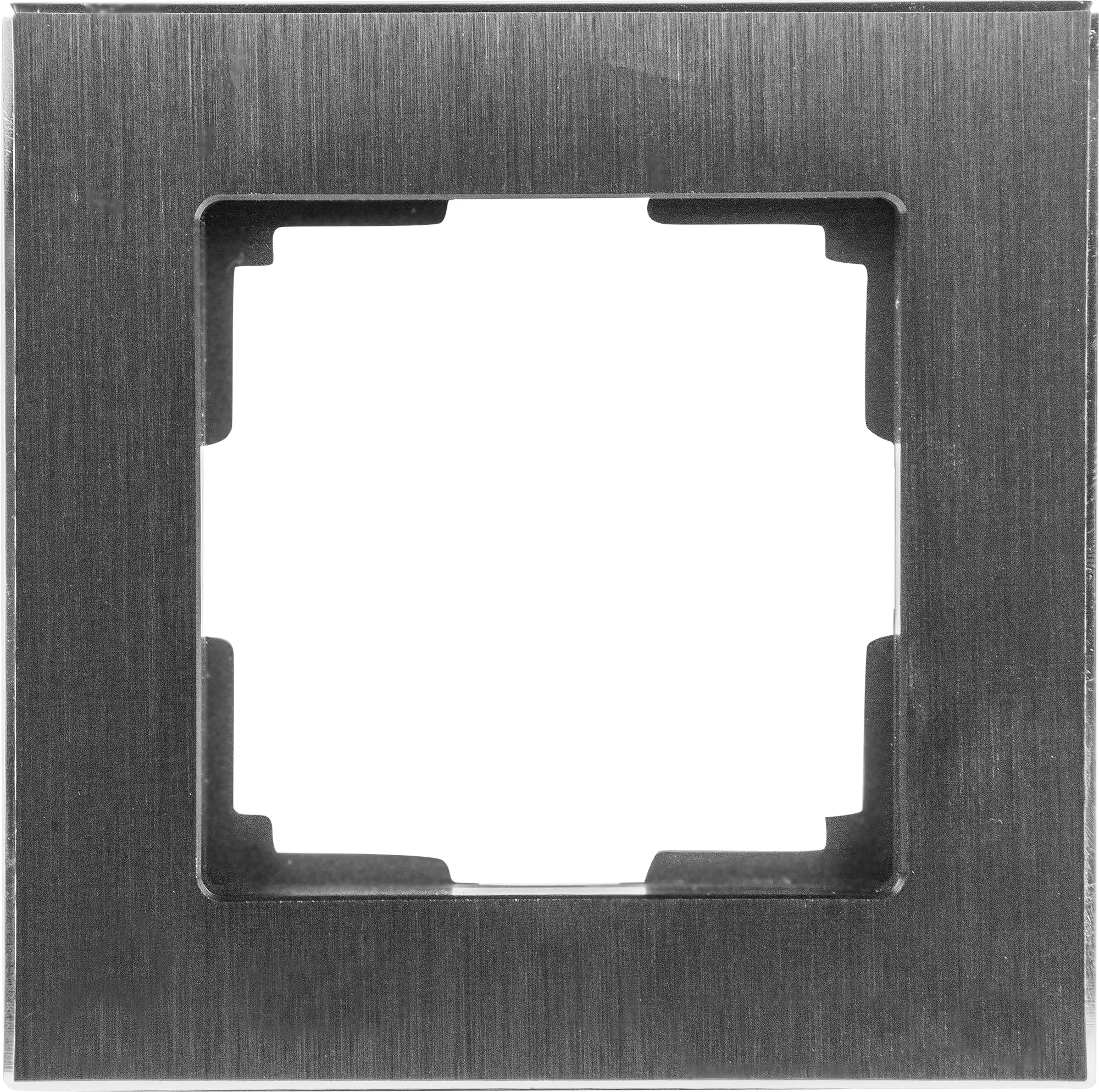 Изображение товара Рамка для розеток и выключателей Werkel Aluminium 1 пост черный алюминий металл