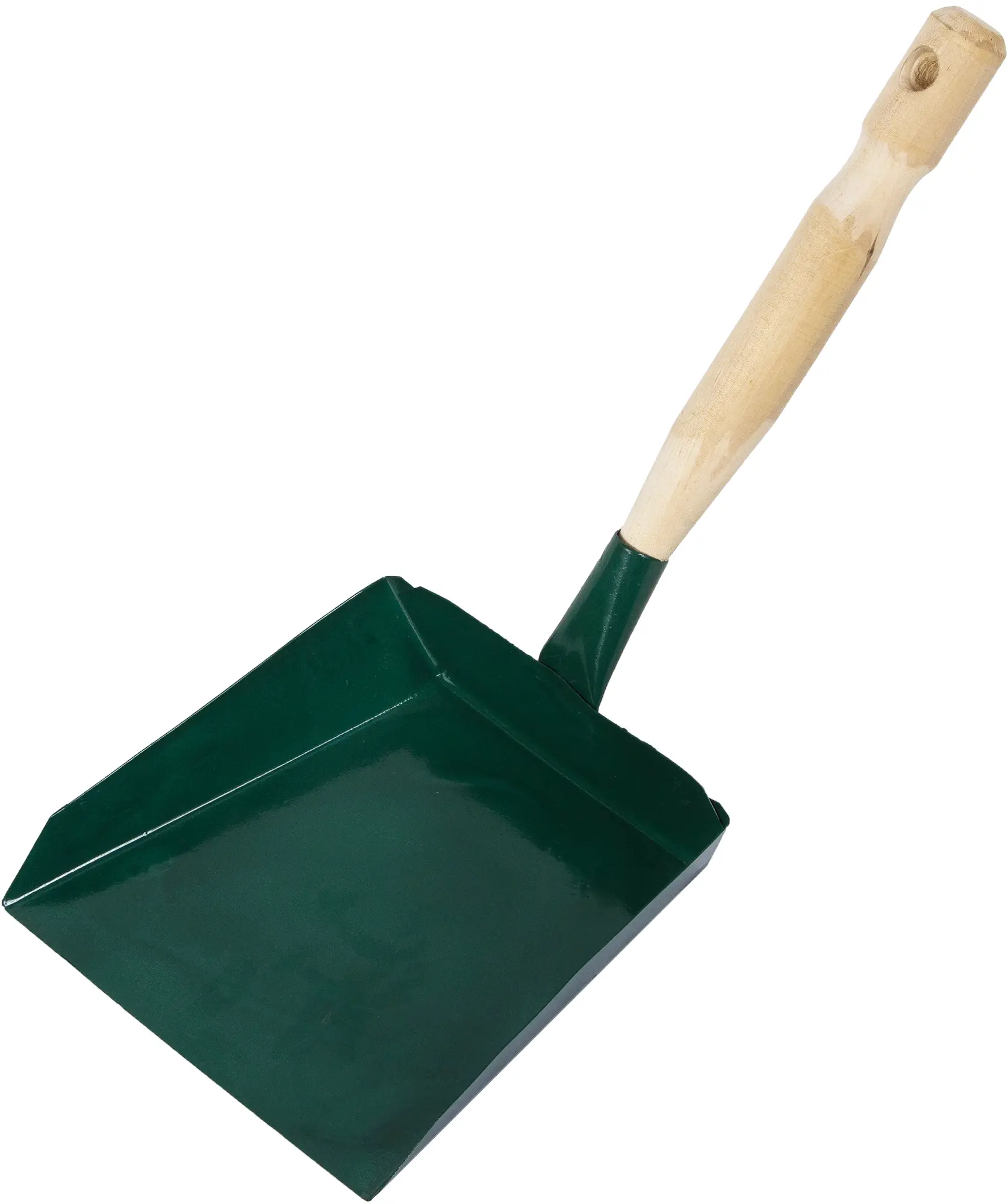 Изображение товара Совок для мусора металлический 20x20см деревянный черенок 60см