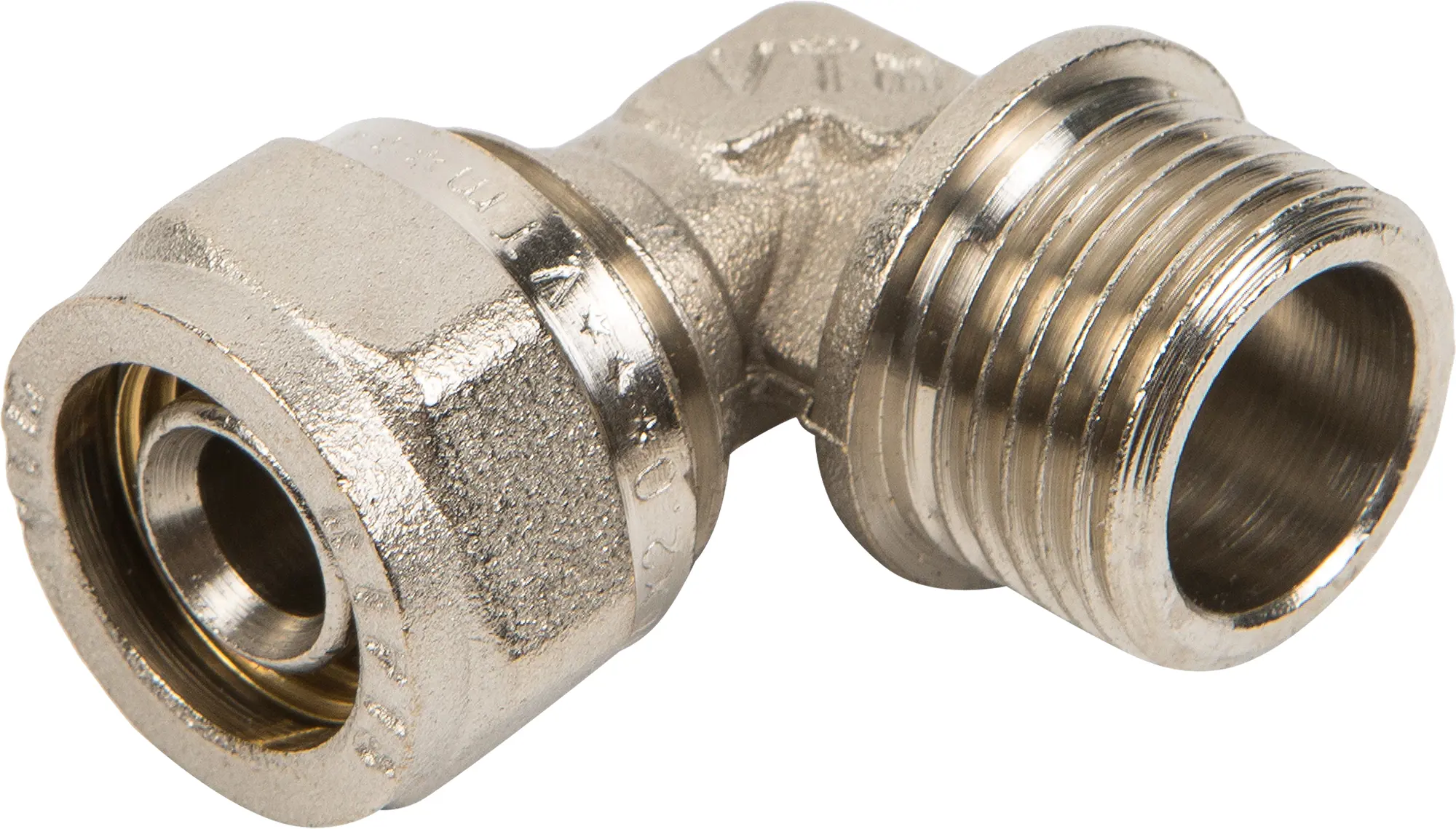 Изображение товара Угол комбинированный 90° Valtec 1/2"x16 мм НР латунь VTM.353