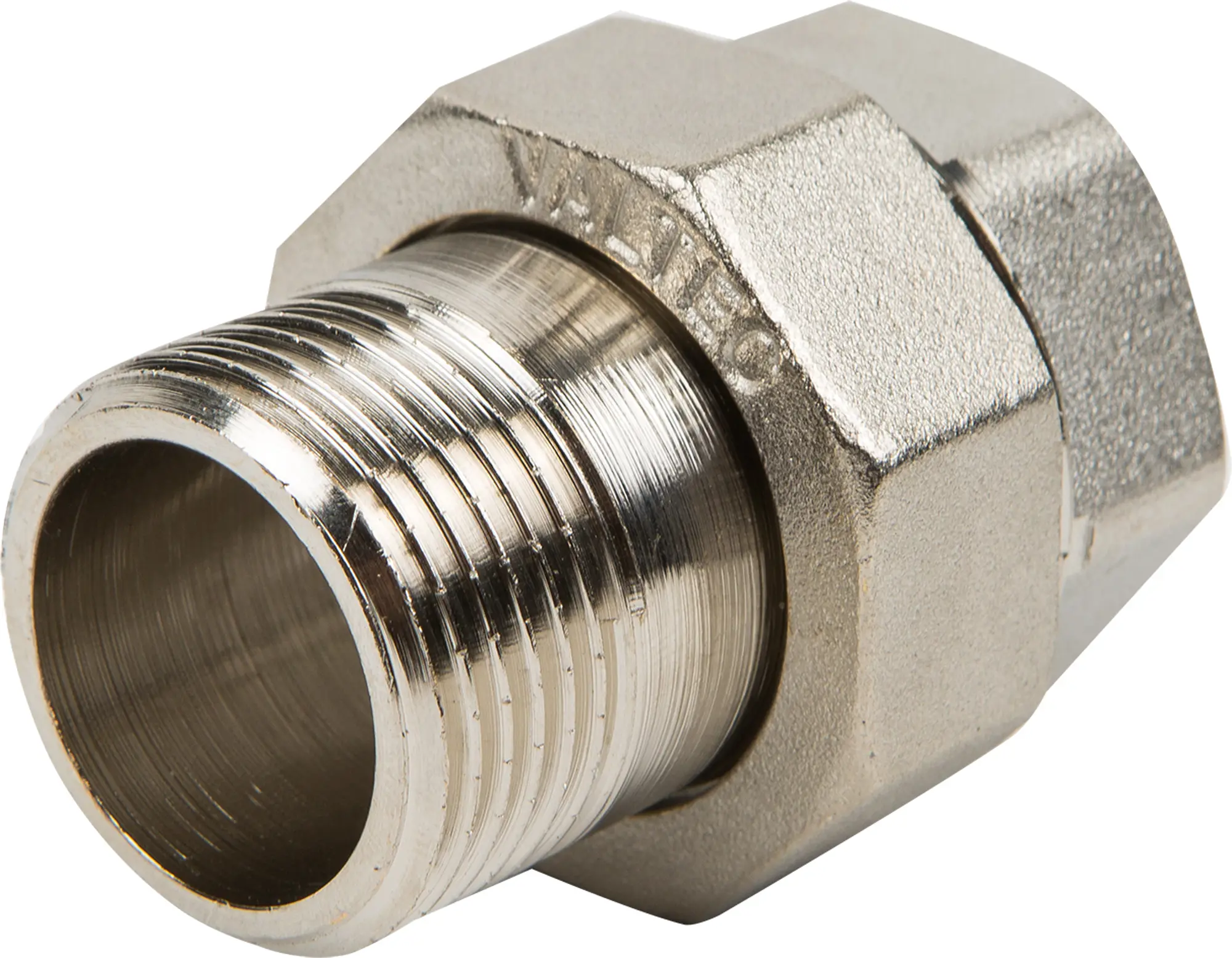 Изображение товара Сгон прямой Valtec американка внутренняя-наружная резьба 1" никелированная латунь