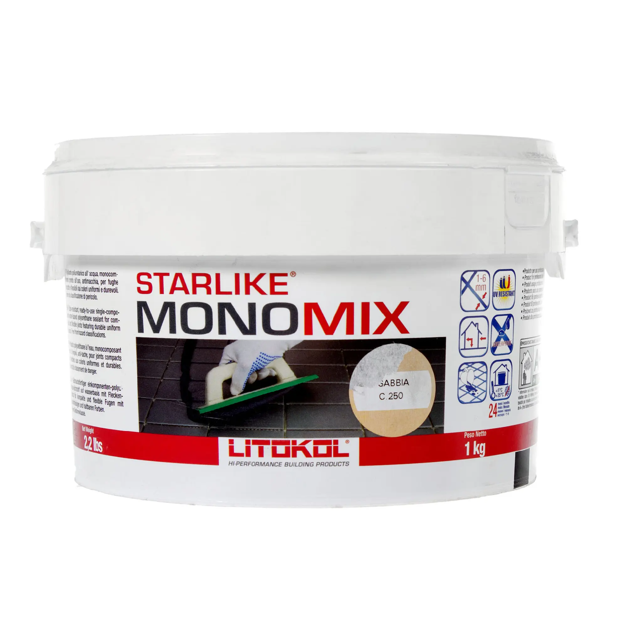 Изображение товара Цементная затирка для швов Starlike Monomix C250 1 кг бежевый Италия
