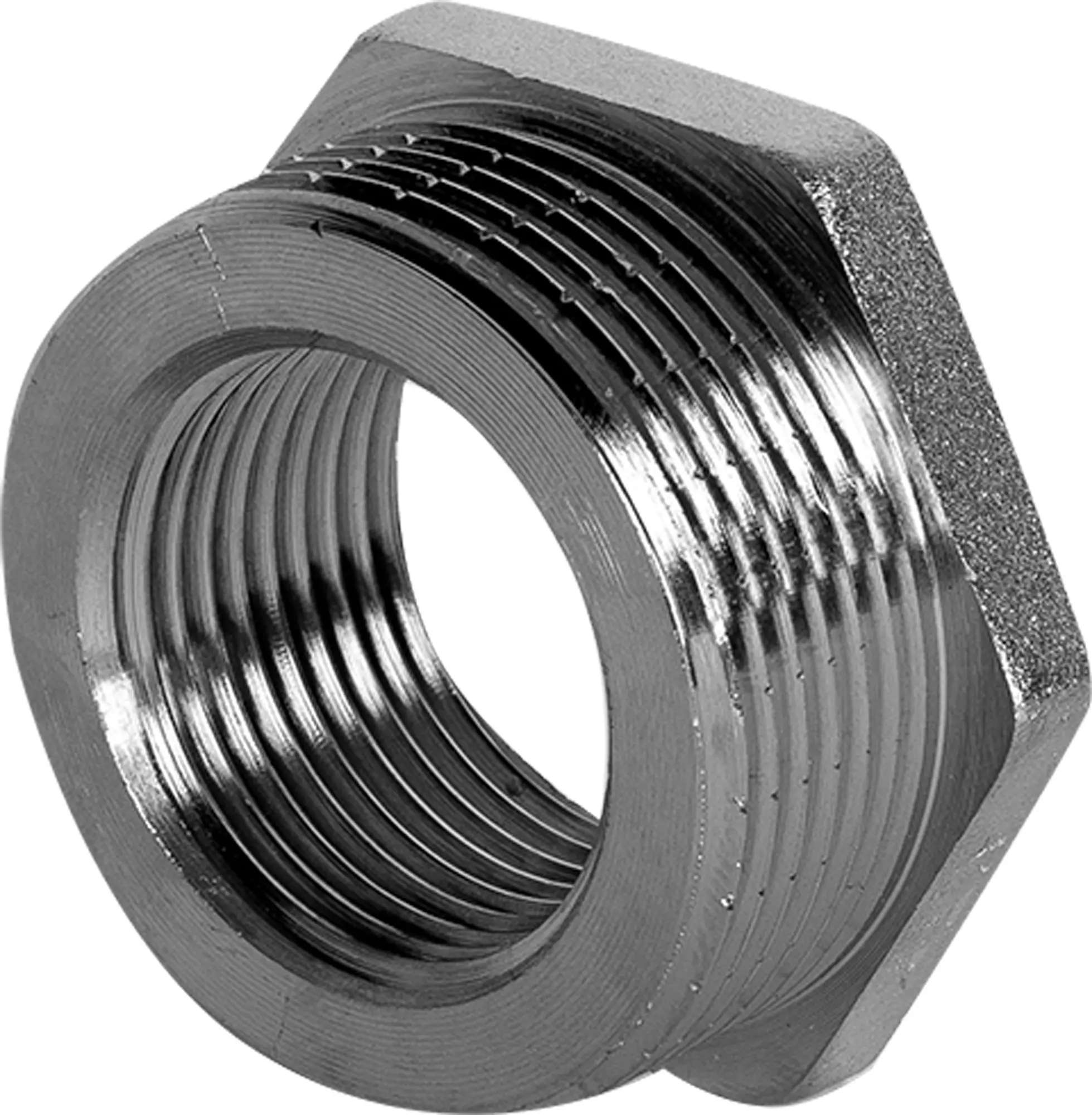 Изображение товара Футорка Valtec наружная-внутренняя резьба 1 1/2"х1" никелированная латунь VTr.581.N.0806