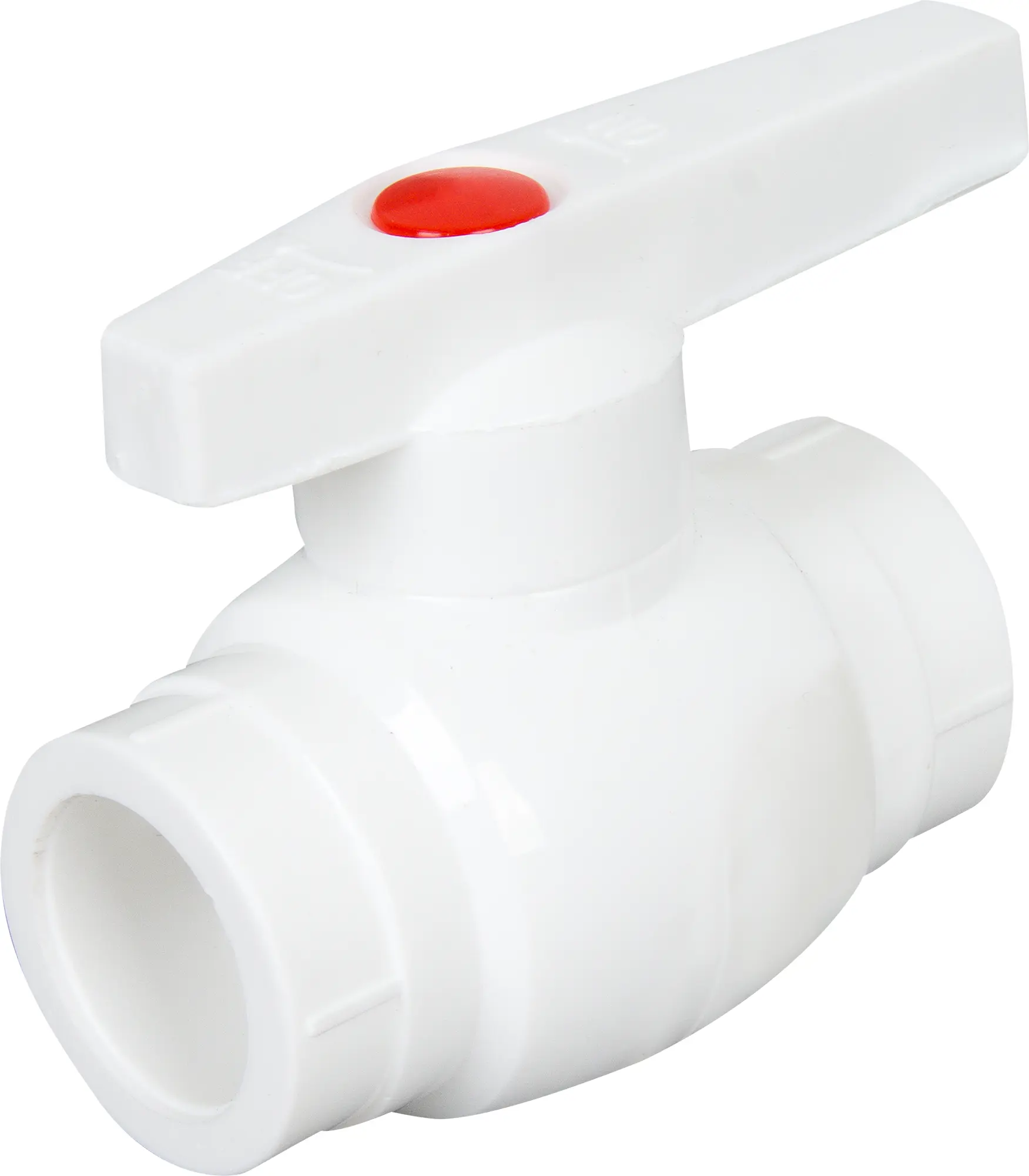 Изображение товара Кран шаровой прямой Ростерм PN20 25 мм из полипропилена с рычагом