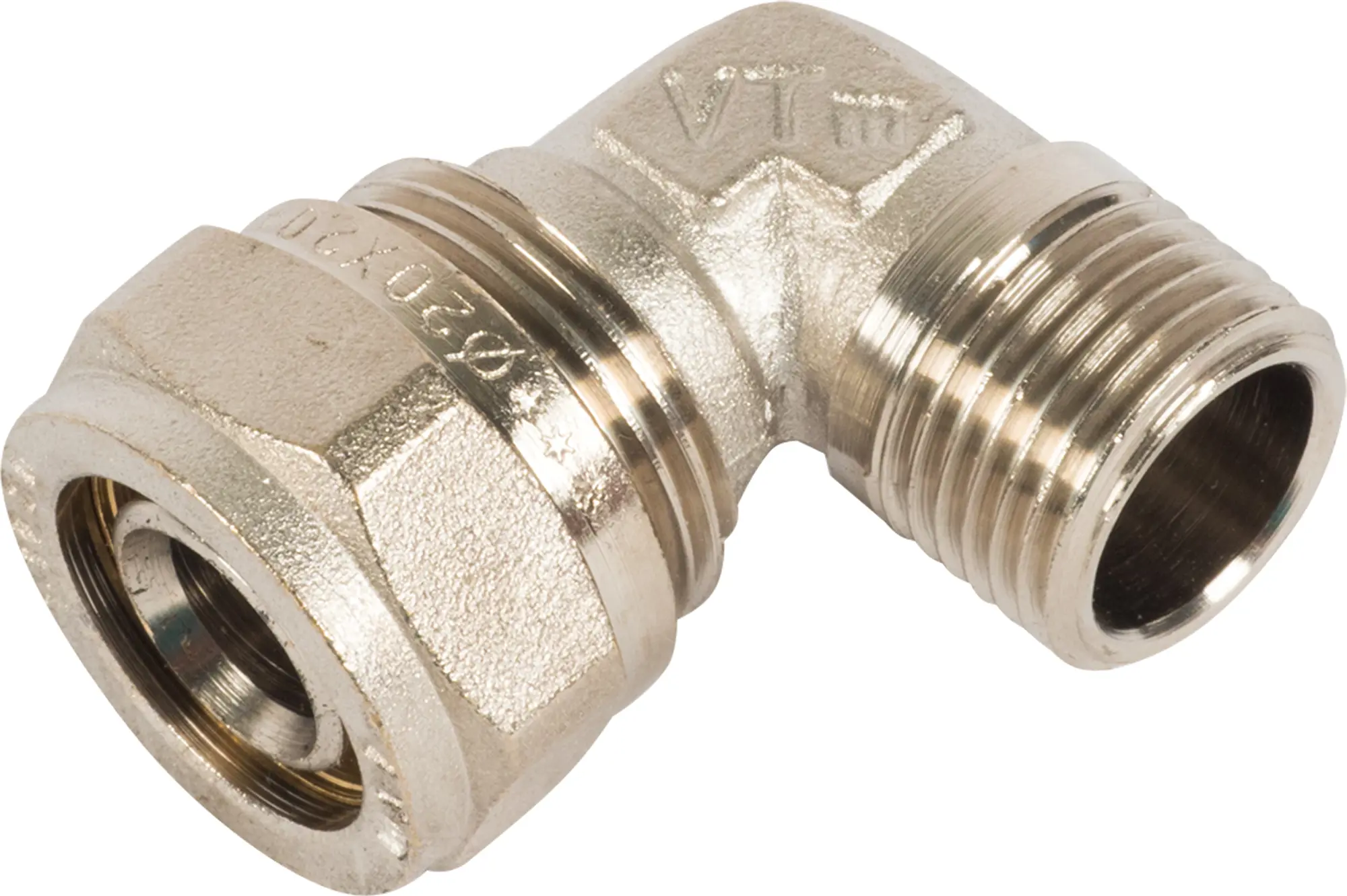 Изображение товара Угол комбинированный 90° Valtec 1/2"x20 мм НР латунь VTM.353