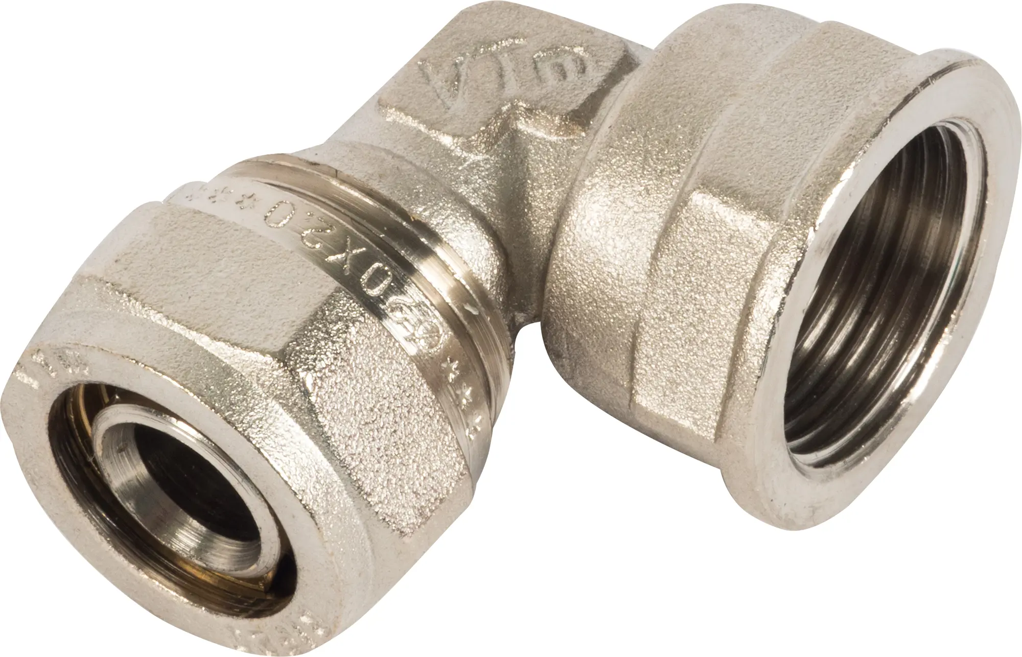 Изображение товара Угол комбинированный 90 градусов Valtec 3/4x20 латунь нержавейка для водоснабжения