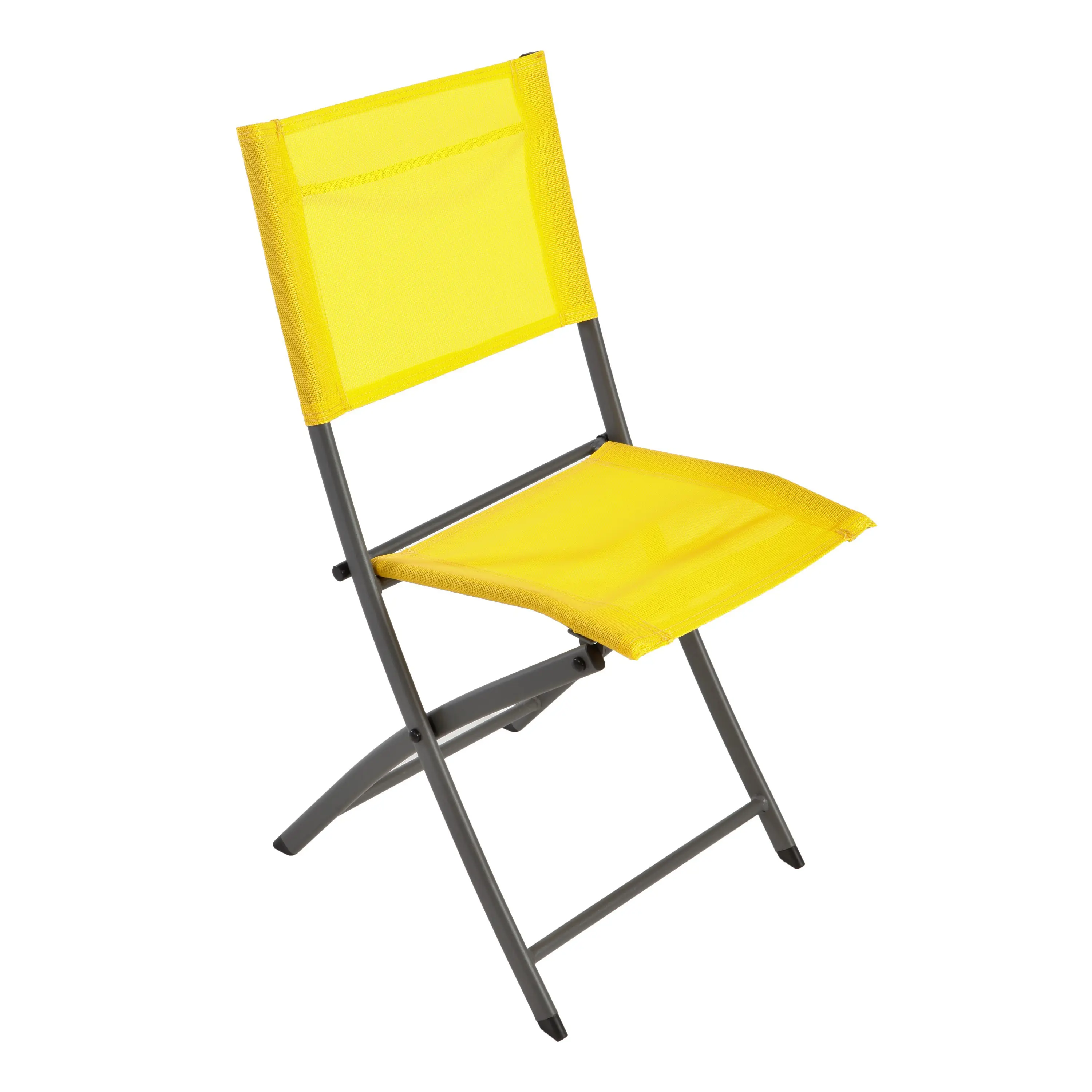 Изображение товара Садовый складной стул Naterial из стали желтый, компактный и надежный