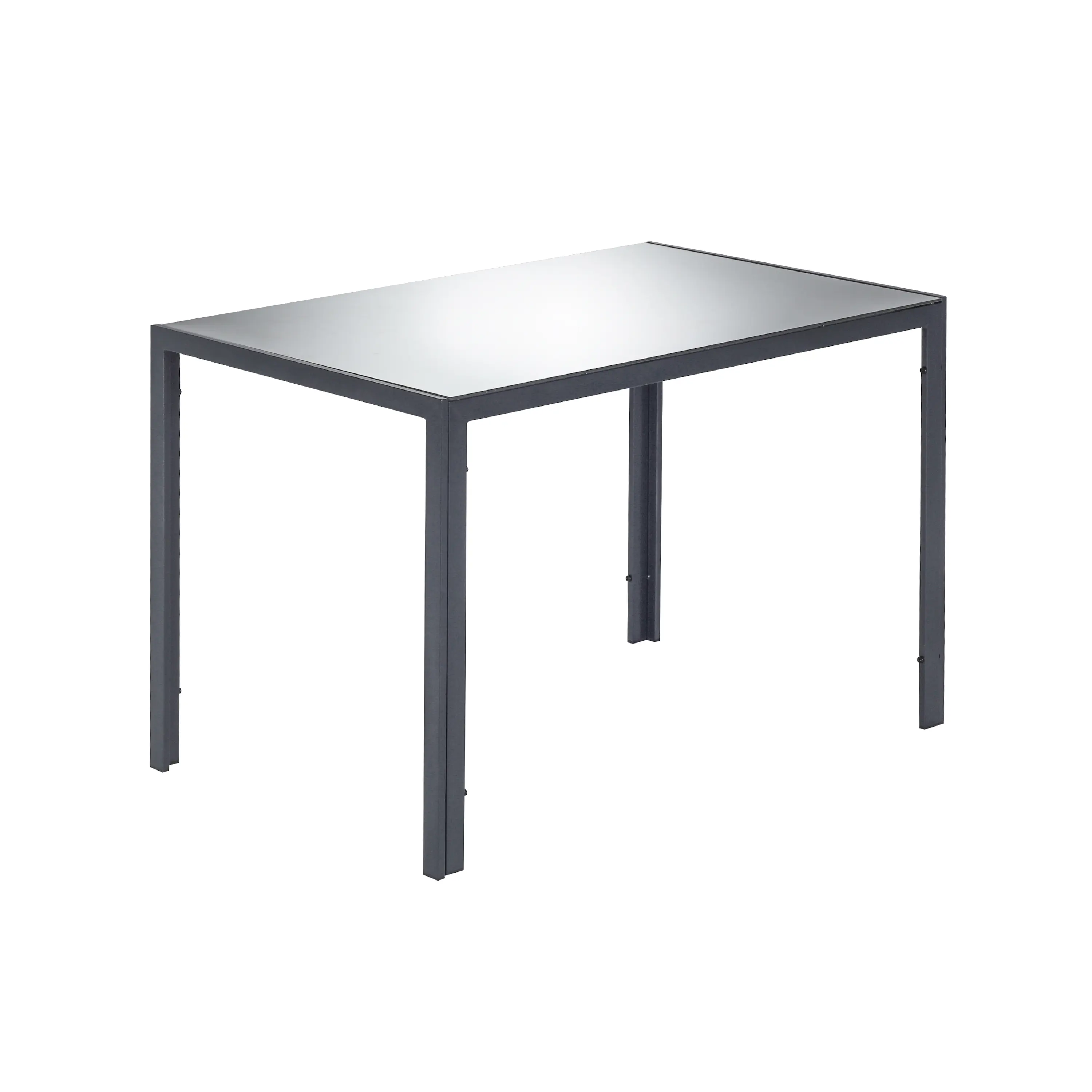 Изображение товара Стол садовый 110x70 см, сталь/стекло, цвет серебристый