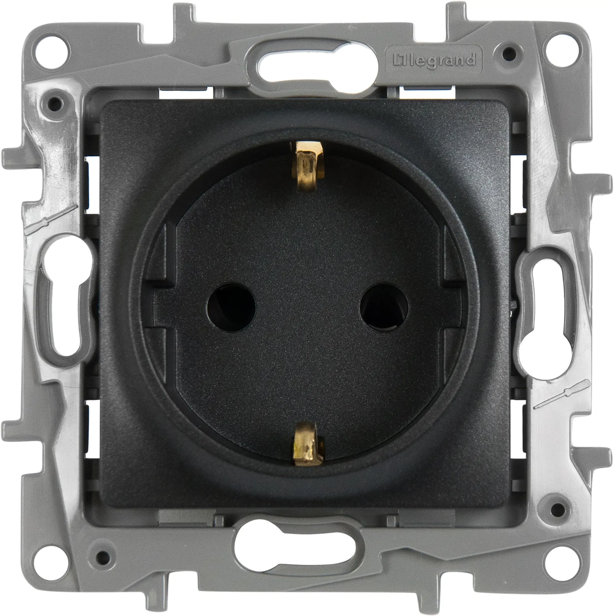 Изображение товара Розетка с заземлением Legrand Etika антрацит 16А 250В