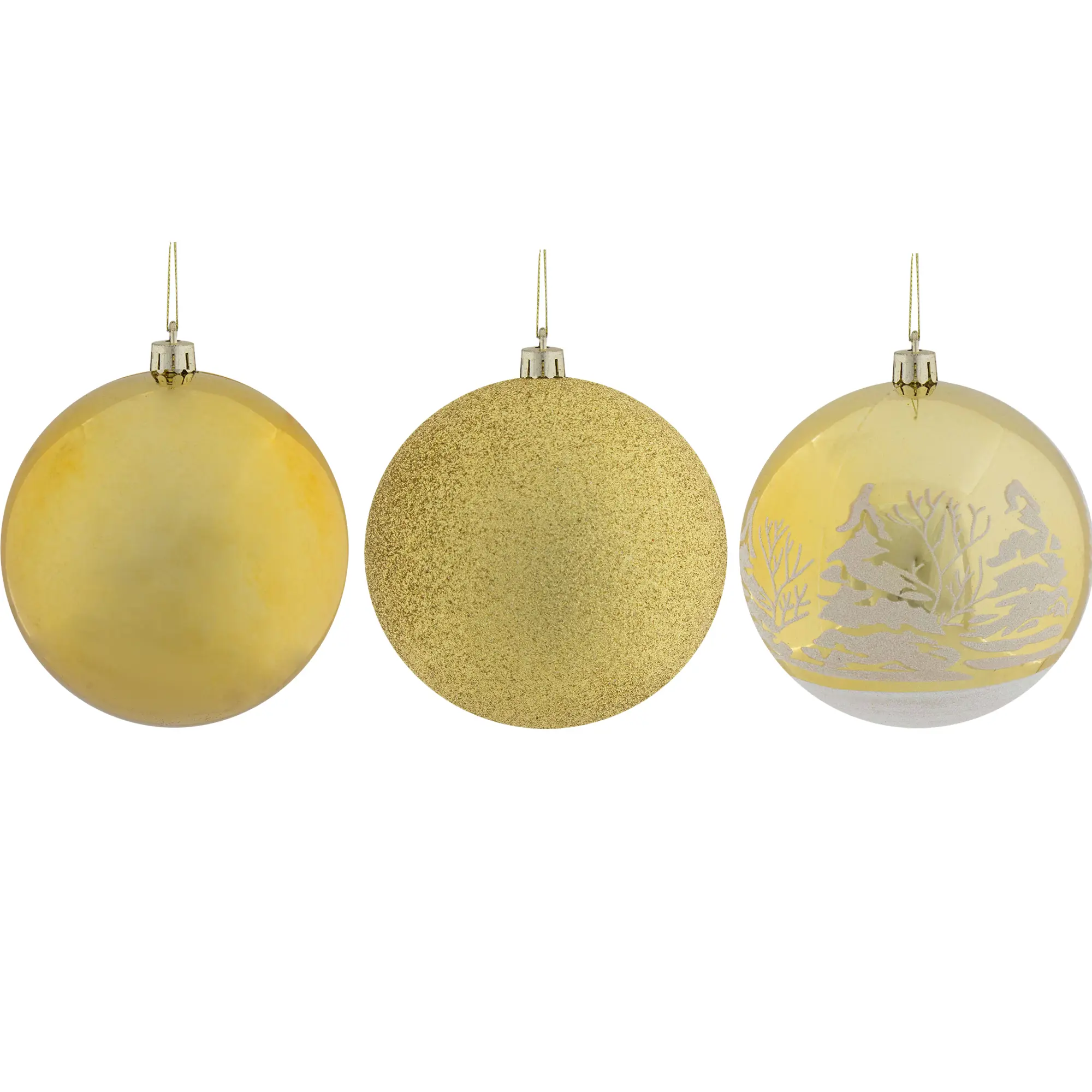 Изображение товара Набор ёлочных шаров 10 см цвет золотой, 6 шт.