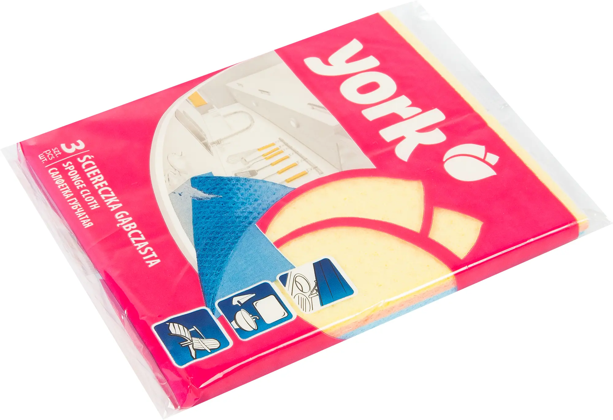 Изображение товара Салфетка губчатая York целлюлоза 3 шт.