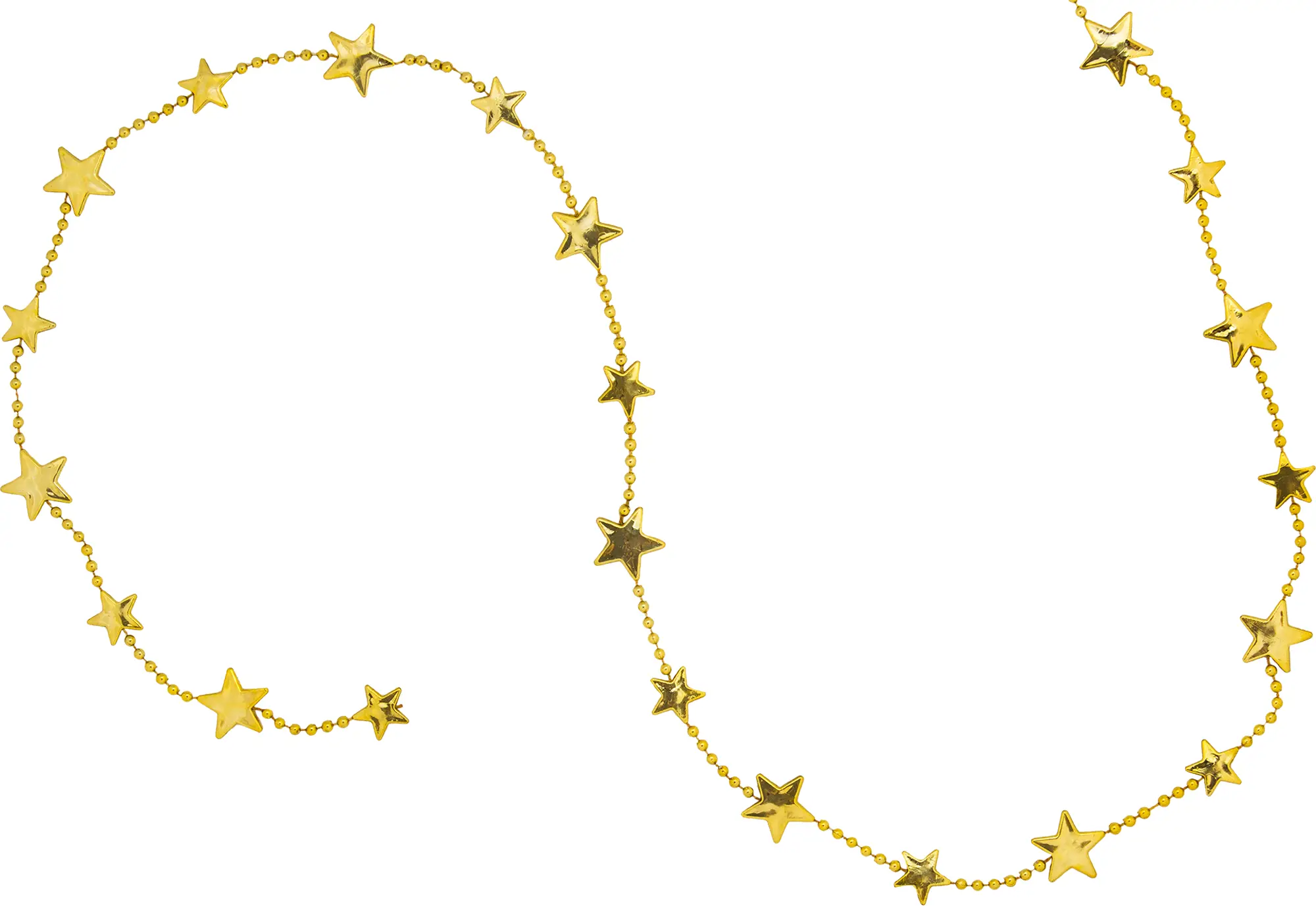 Изображение товара Гирлянда пластиковая Christmas "Звездочки" 180 см золото