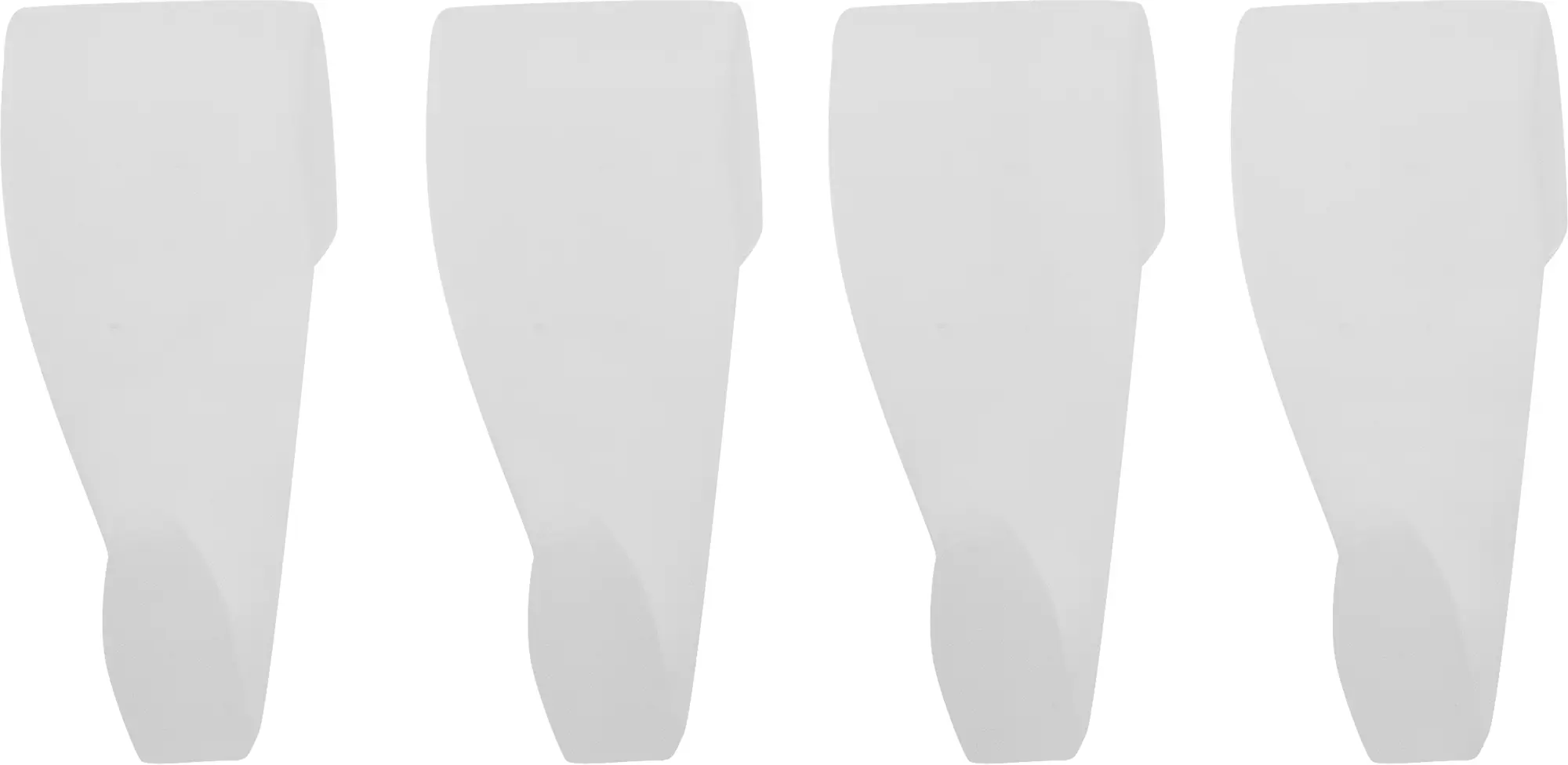 Изображение товара Набор крючков на рейлинг пластик цвет белый 4 шт