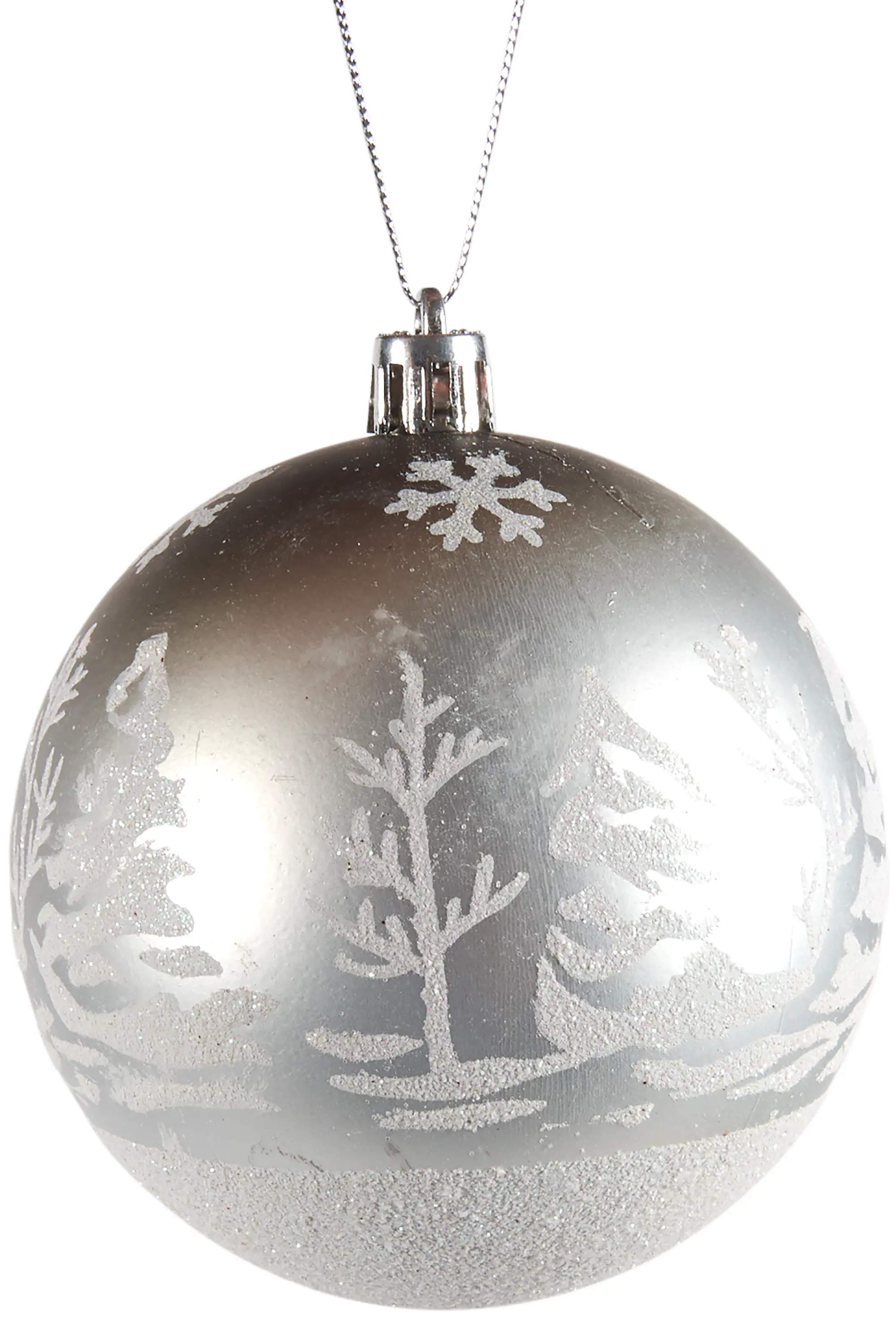 Изображение товара Набор ёлочных шаров 8 см цвет белый, 6 шт.