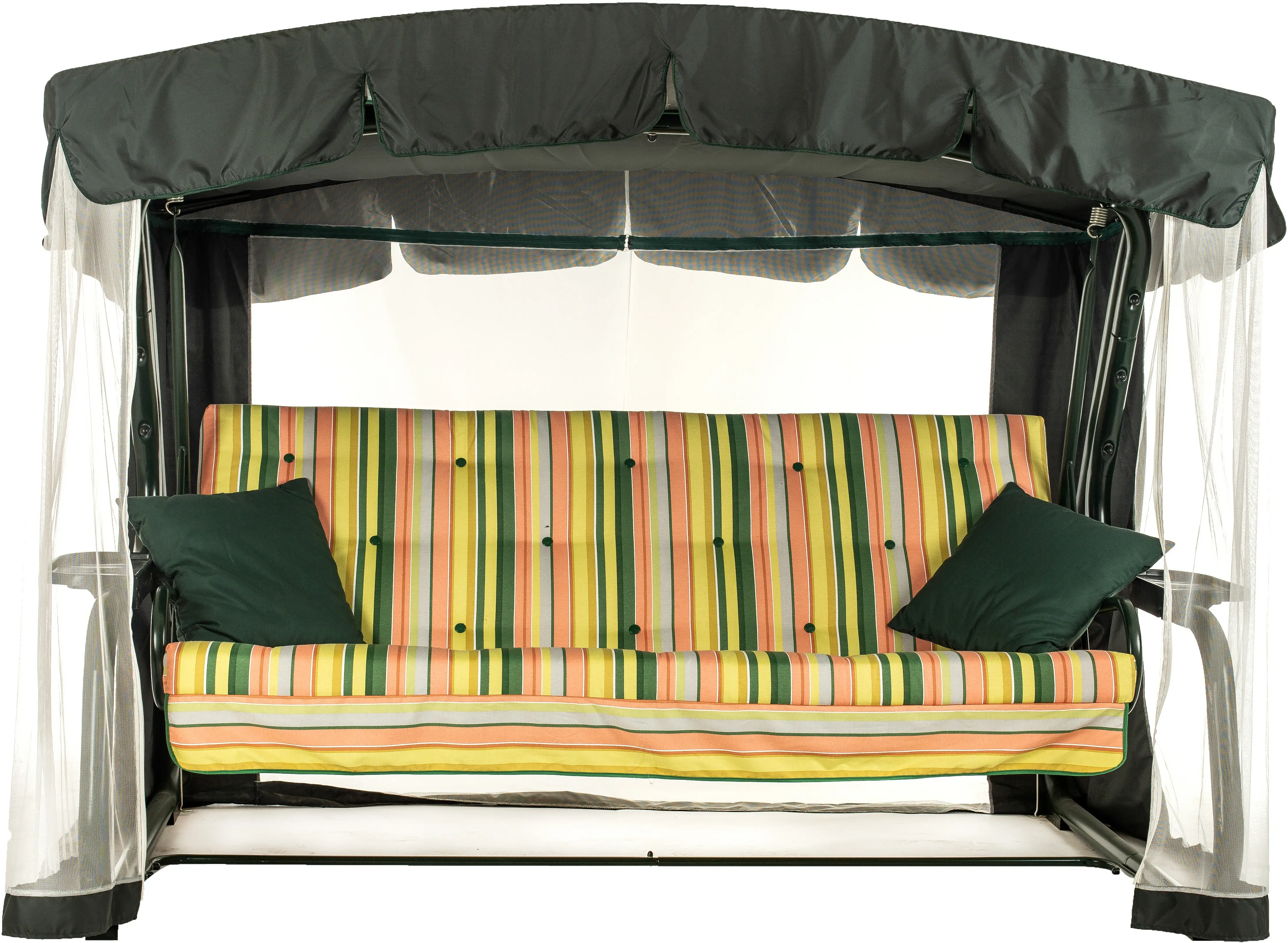 Изображение товара Качели садовые Саванна 4-х местные (до 320 кг) зеленый/ желтый