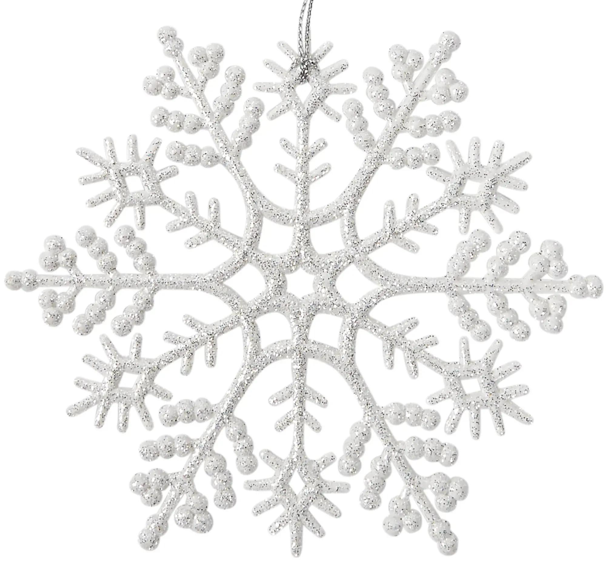 Изображение товара Игрушка ёлочная Снежинка Классика, пластик, цвет белый