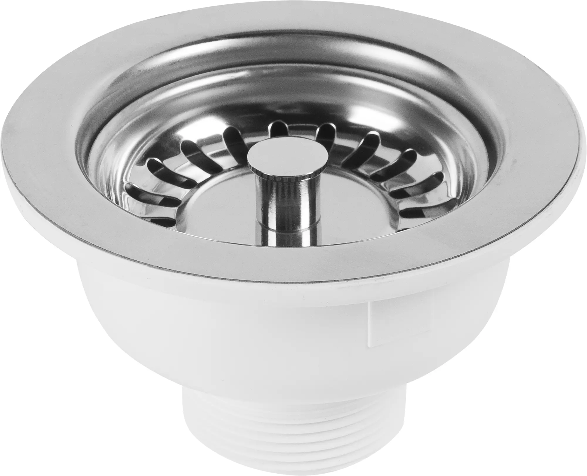 Изображение товара Выпуск для мойки McAlpine MRSKW7 ø115 мм - корзиночный механизм из полипропилена с хромированием