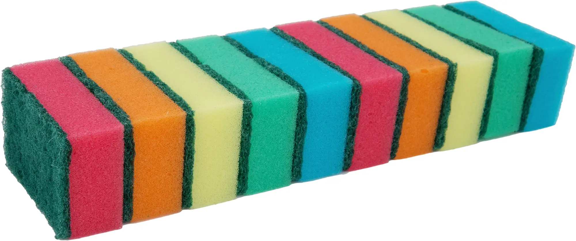 Изображение товара Набор разноцветных губок для мытья посуды «Impact» 8.5x5x2.9 см 10 шт