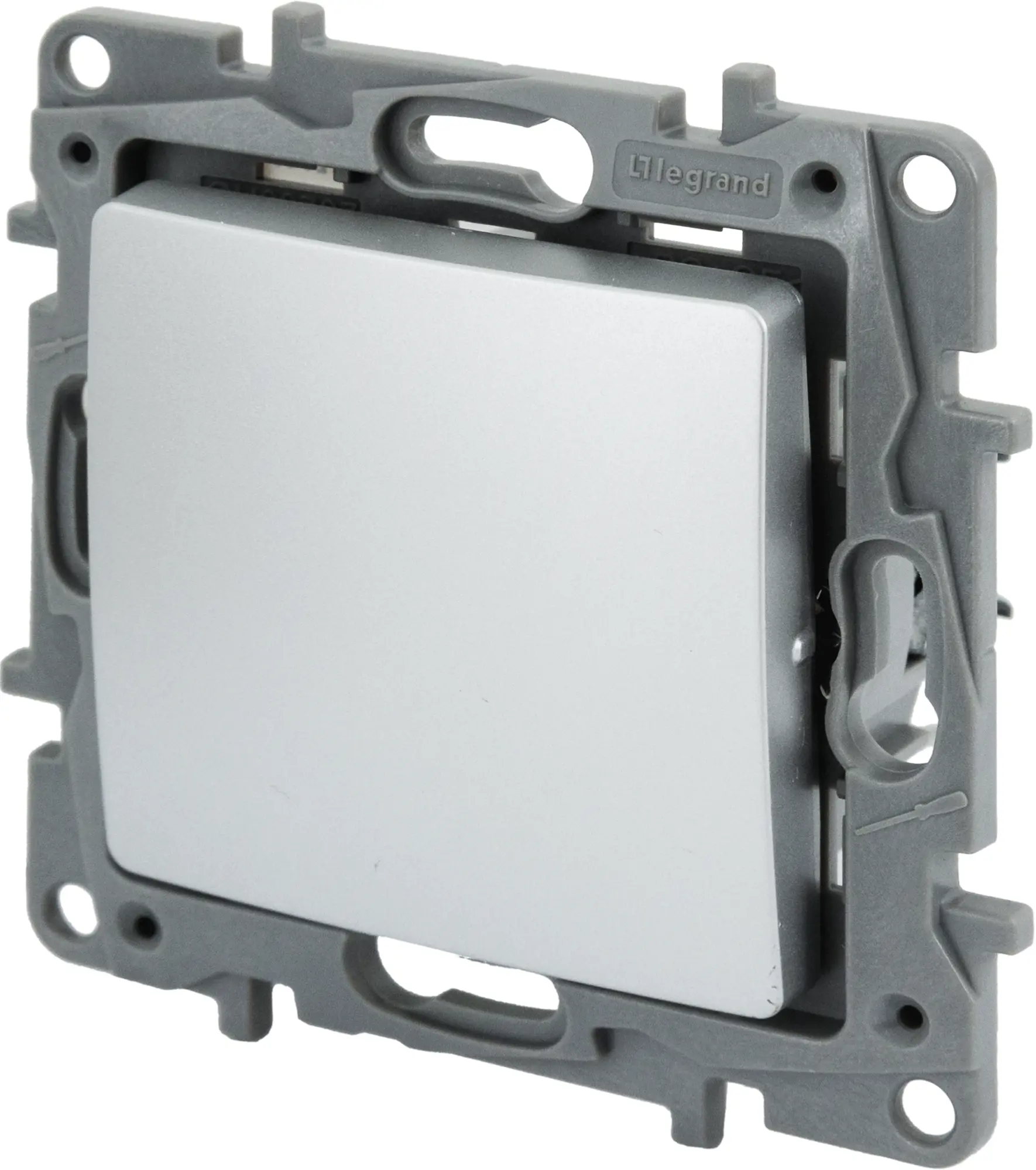 Изображение товара Переключатель перекрёстный одноклавишный Legrand Etika 10А 250В алюминий