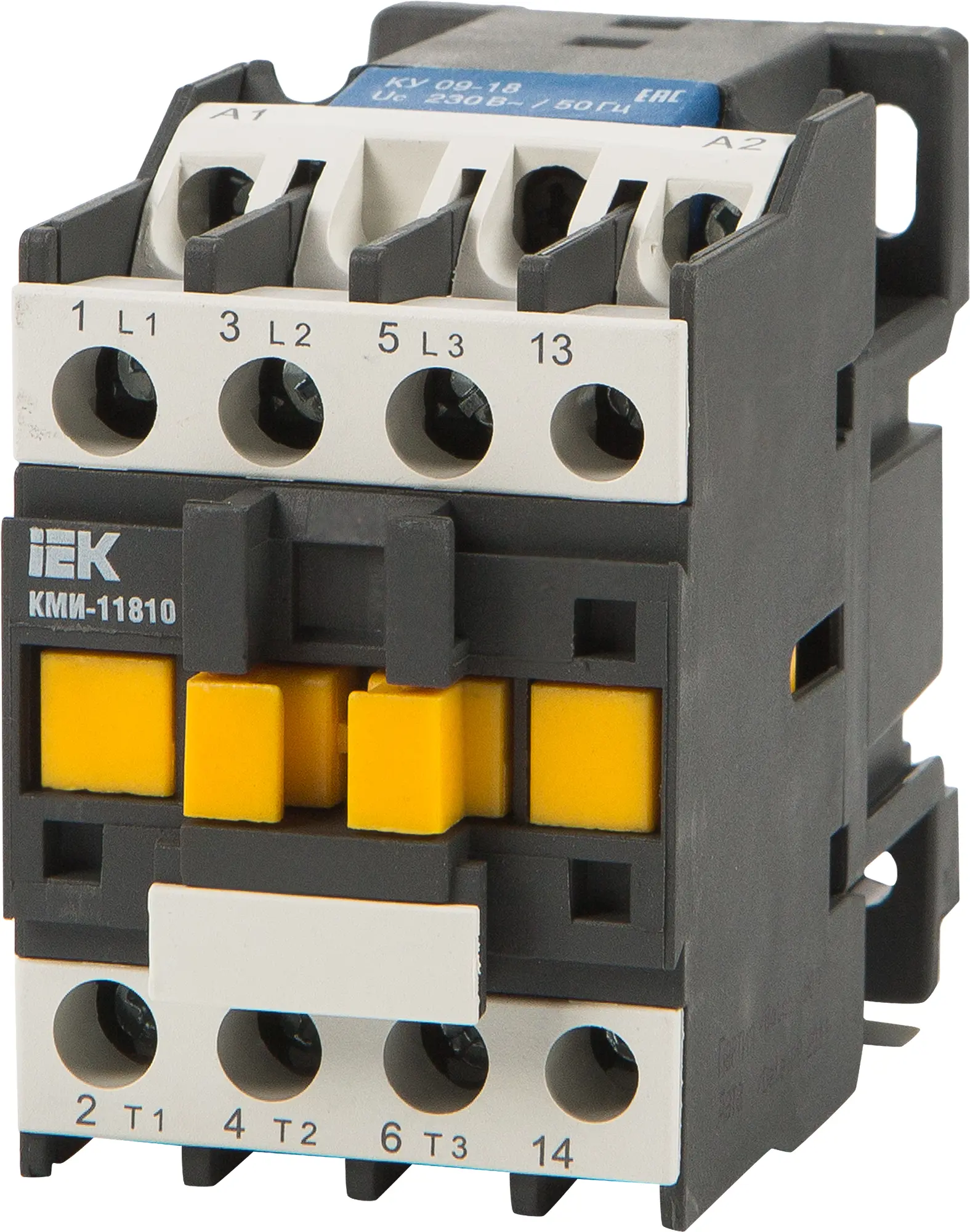 Изображение товара Контактор IEK КМИ-11810 18 А 230 В для управления нагрузками надежное устройство