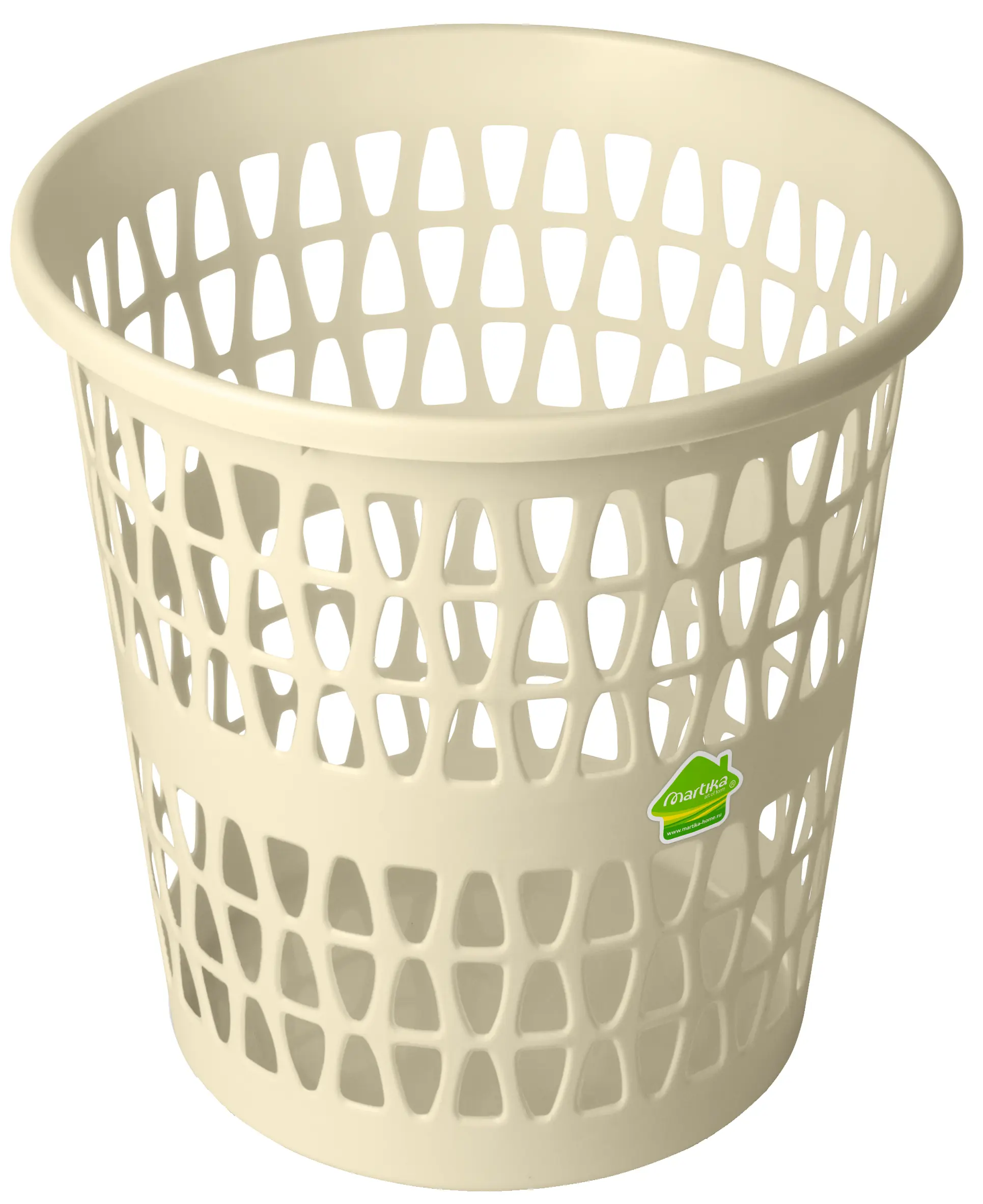 Изображение товара Корзина для мусора Martika Феста 11 л цвет слоновая кость