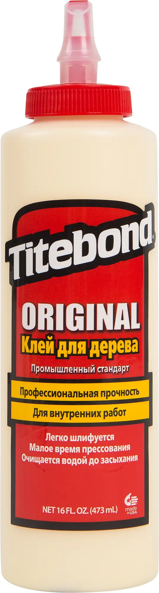 Изображение товара Клей столярный Titebond Original Wood Glue 473 мл для надежного склеивания древесины