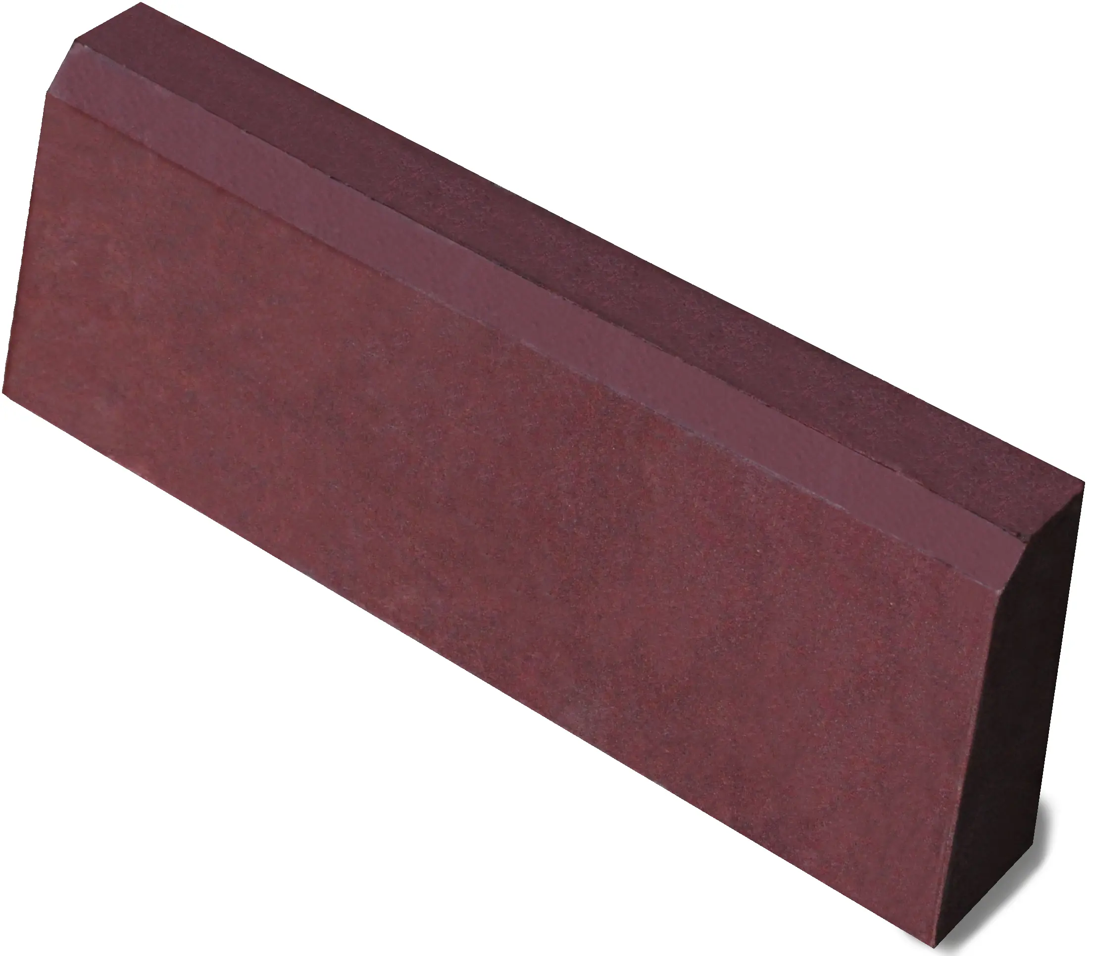 Изображение товара Облегчённый тротуарный бордюр 500x200x40 мм красный из бетона для тротуаров