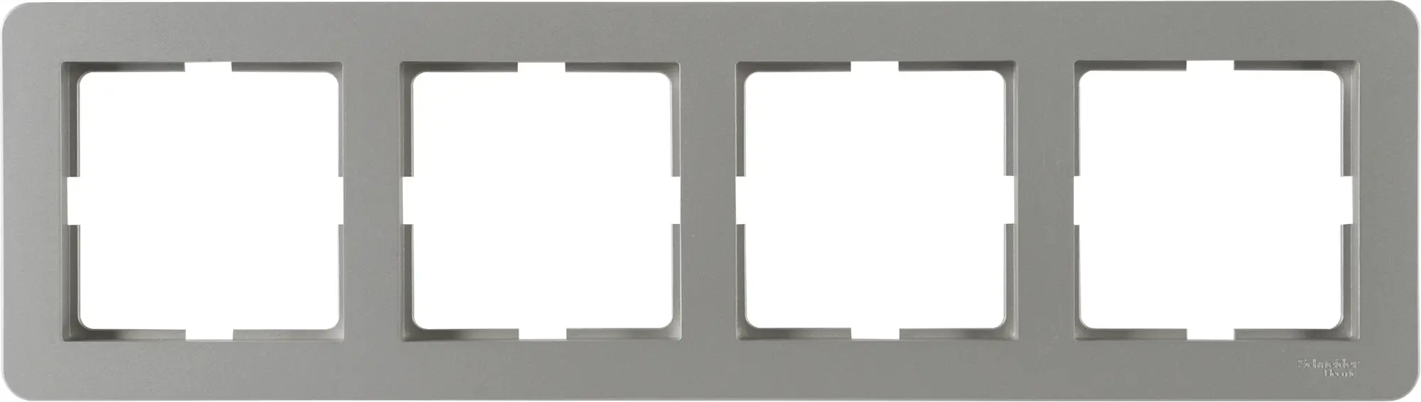 Изображение товара Рамка для розеток и выключателей Systeme Electric W59 Deco 4 поста платина