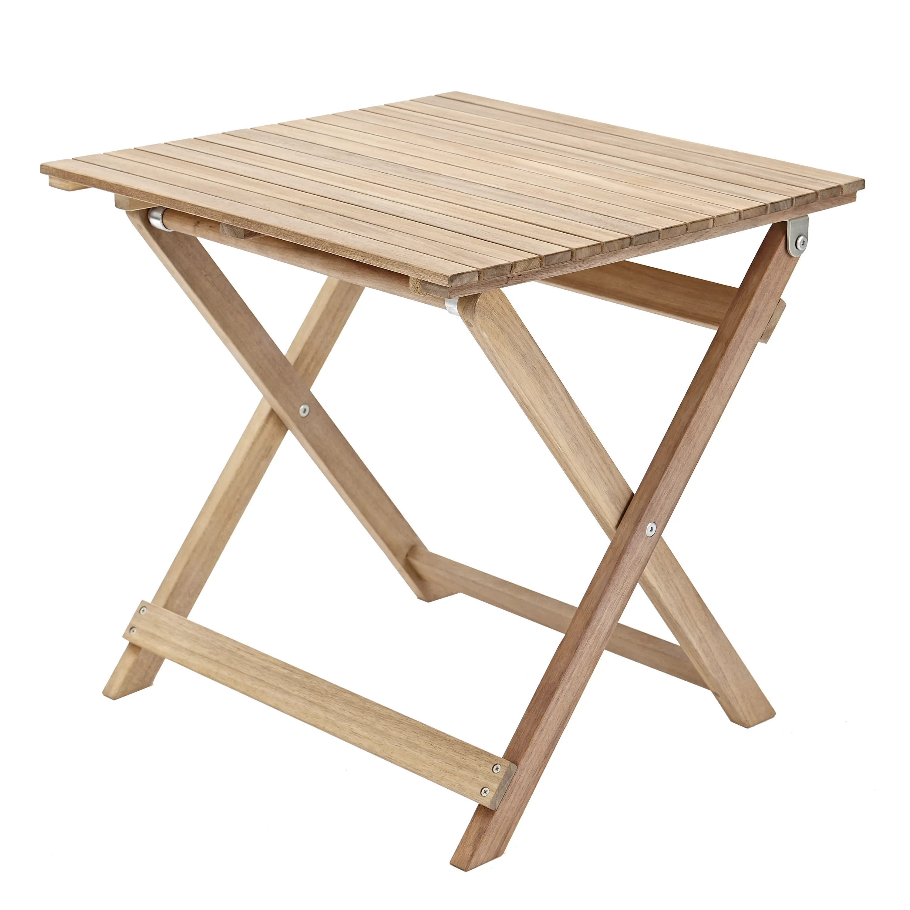 Изображение товара Стол садовый квадратный Naterial Solis Origami складной 50x50х50 см акация светло-коричневый