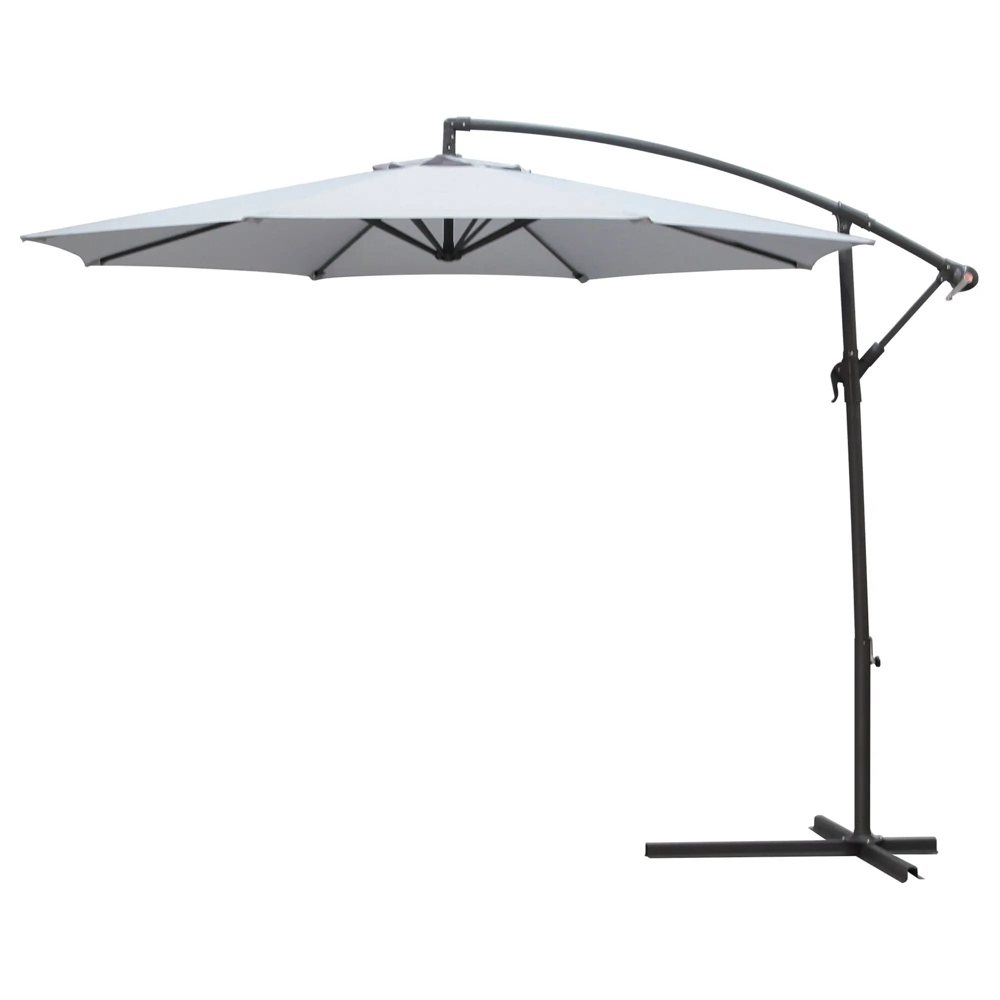 Изображение товара Зонт дачный подвесной 3 м серый на подставке из стали