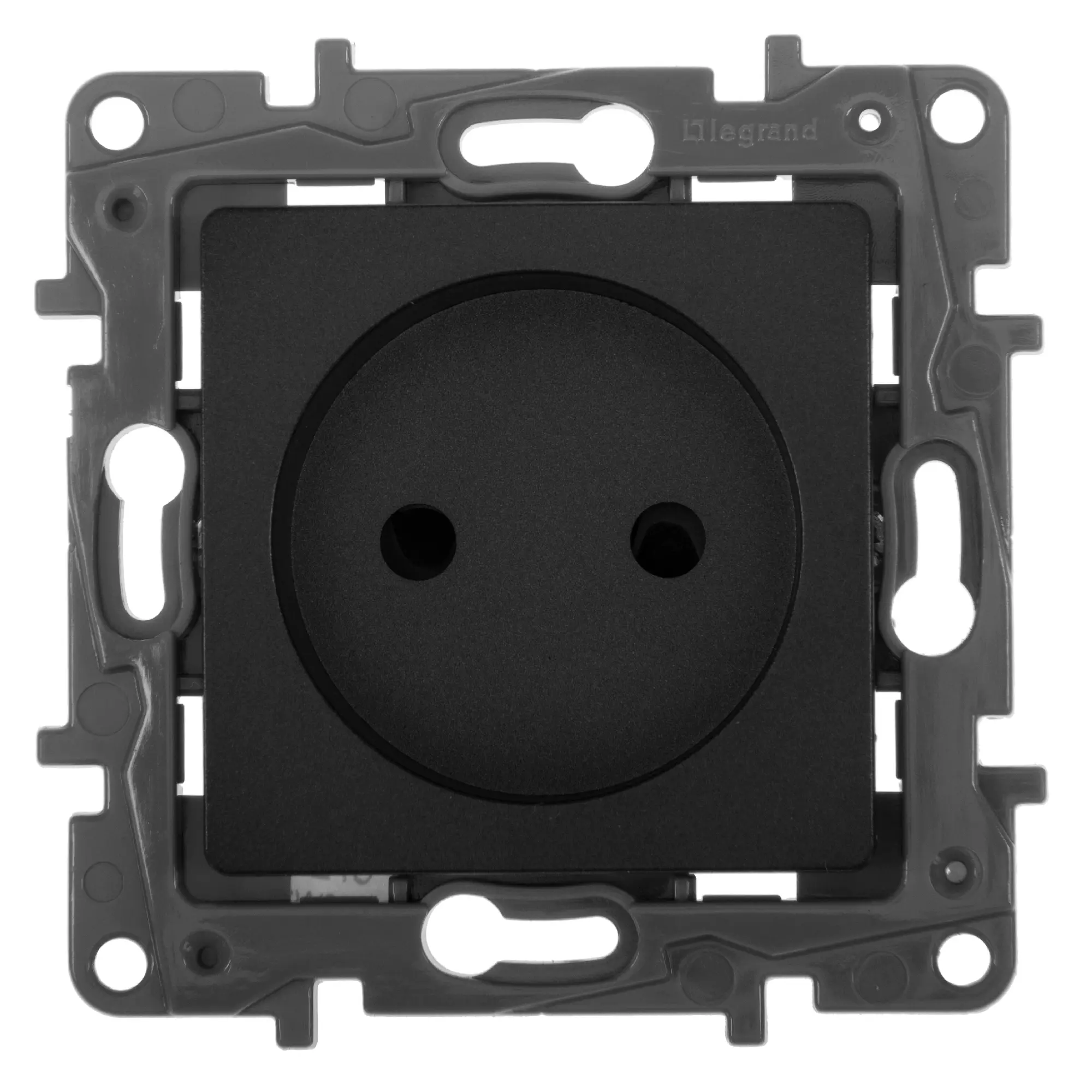 Изображение товара Розетка без заземления Legrand Etika антрацит 16А IP20 скрытая монтаж