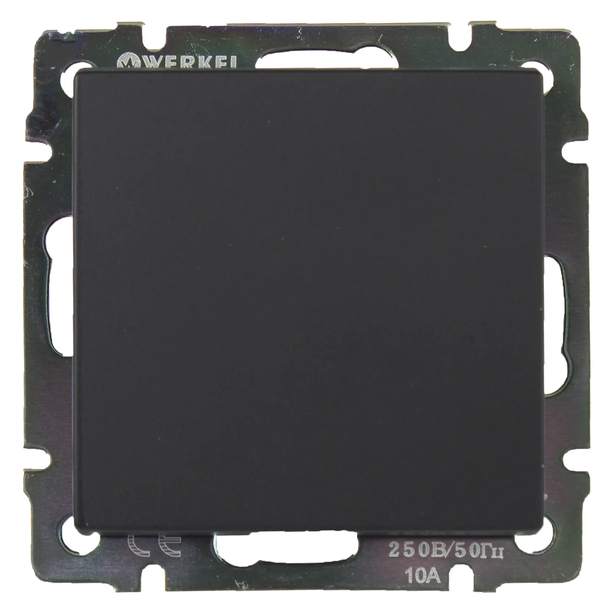 Изображение товара Выключатель Werkel 1 клавиша черный встраиваемый