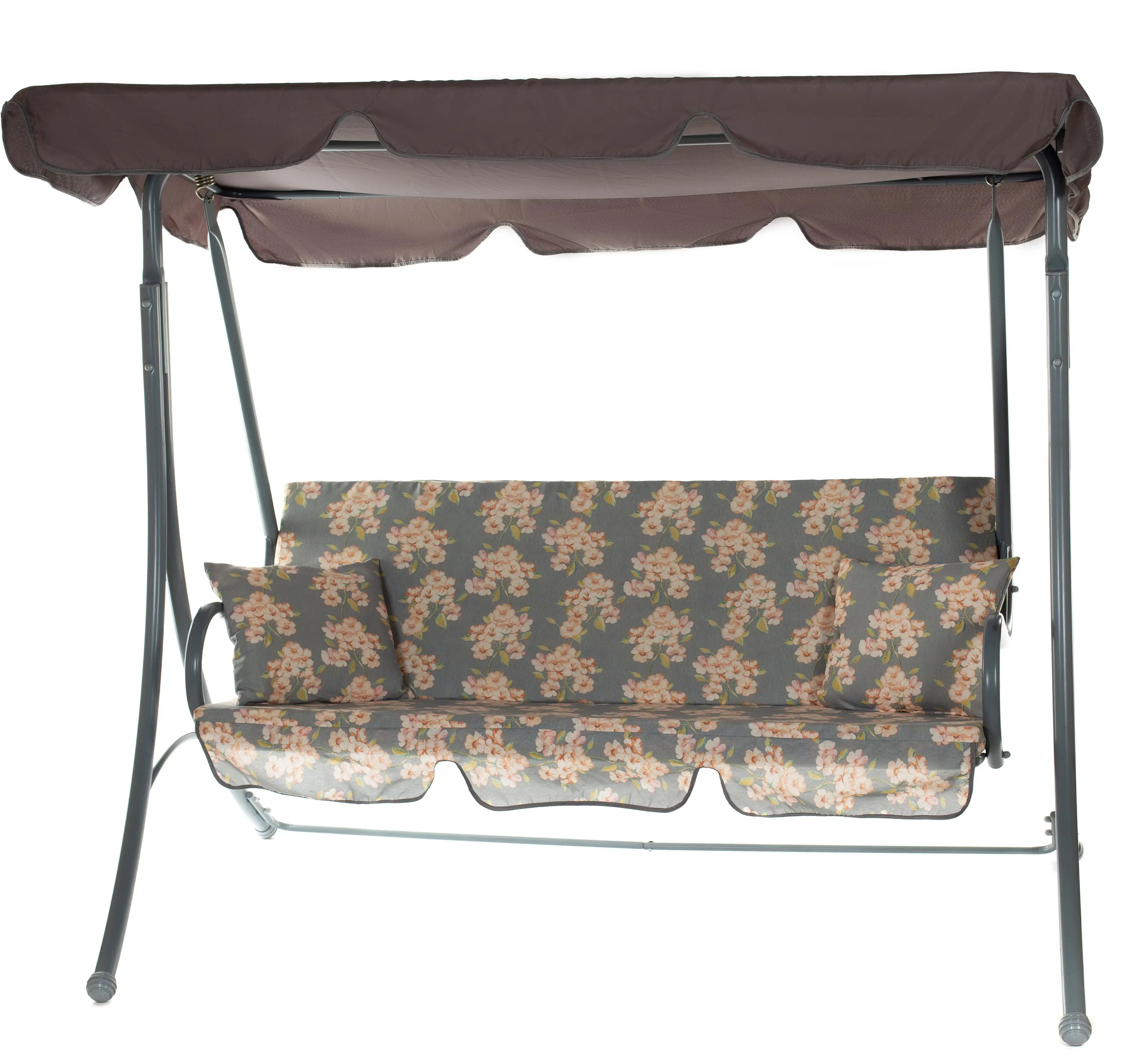 Изображение товара Качели садовые Мартинелла 2-х местные до 180 кг серый/зеленый